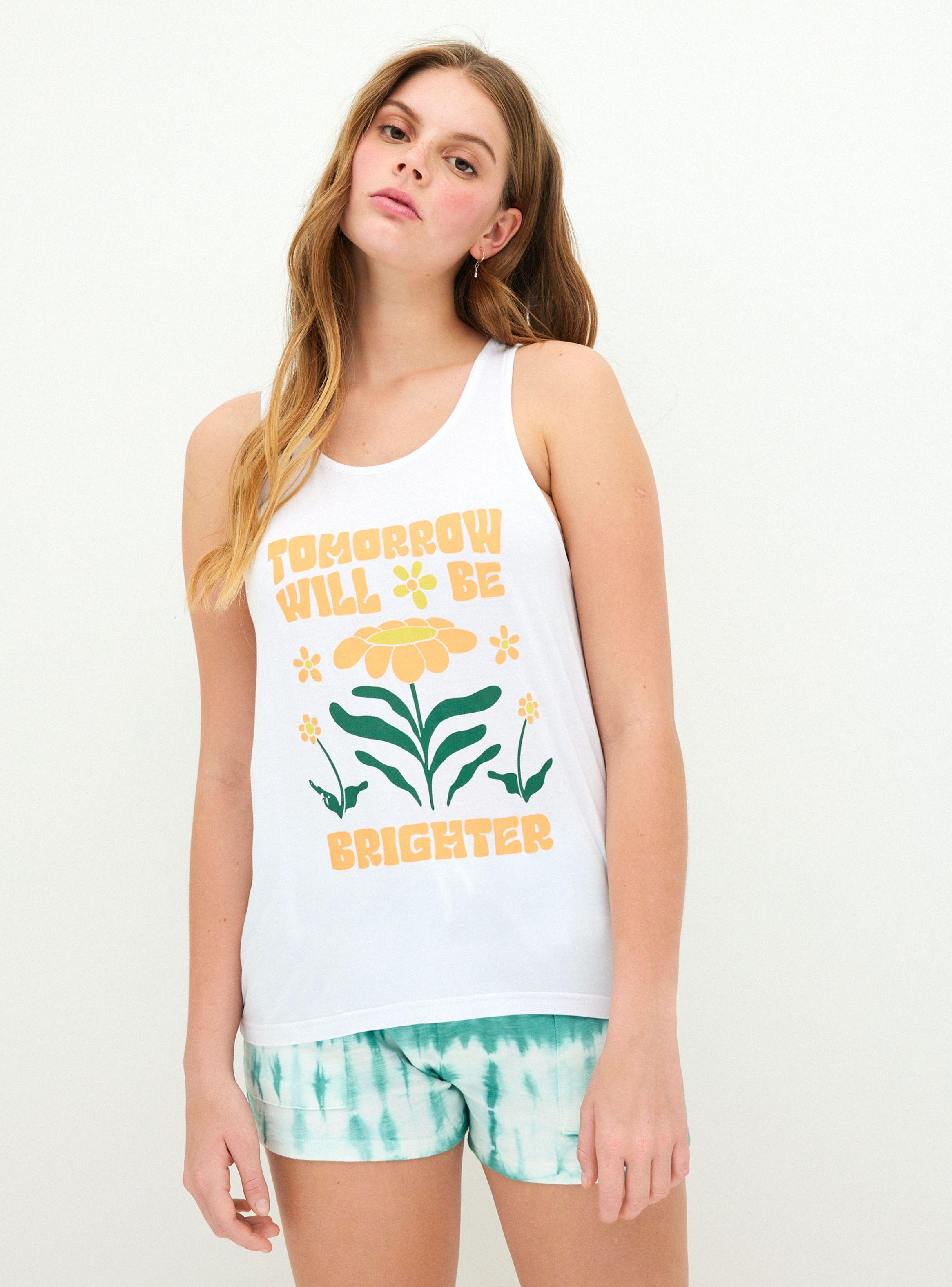 Polera Sin Manga Estampada-0