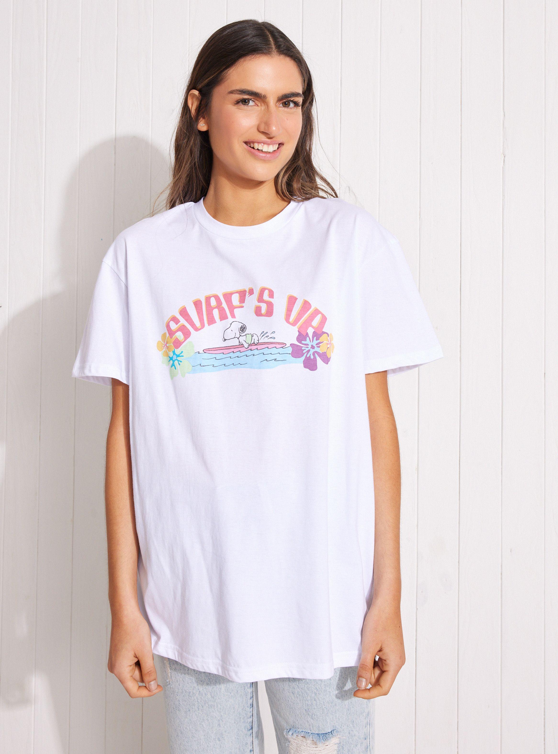 Polera de Algodón Snoopy Surf's Up-0