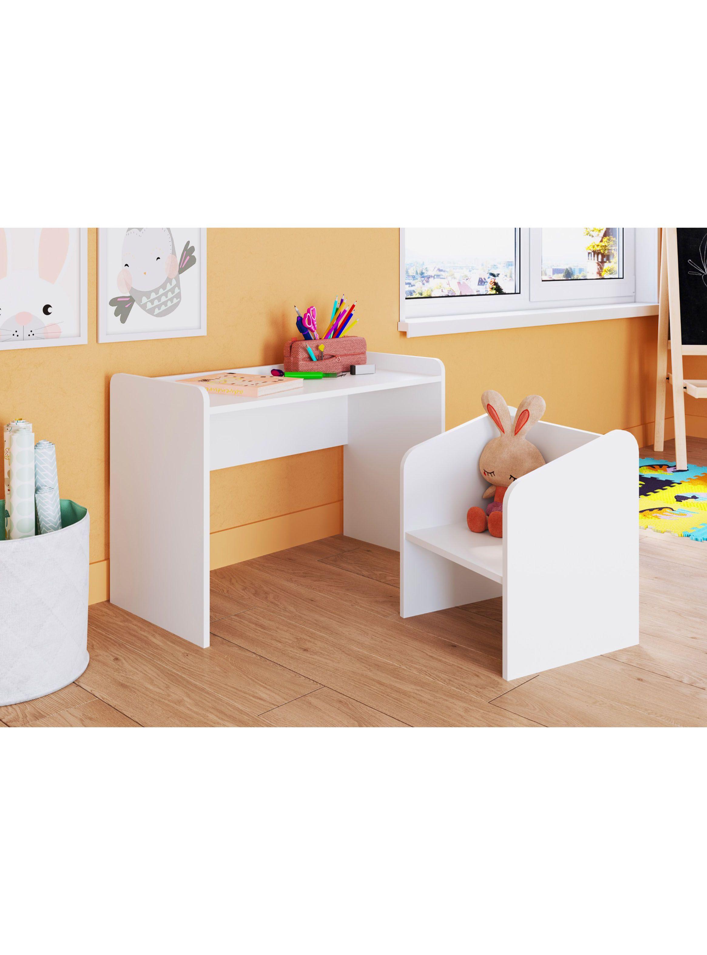 Mesa Con Silla Montessori Blanco-3