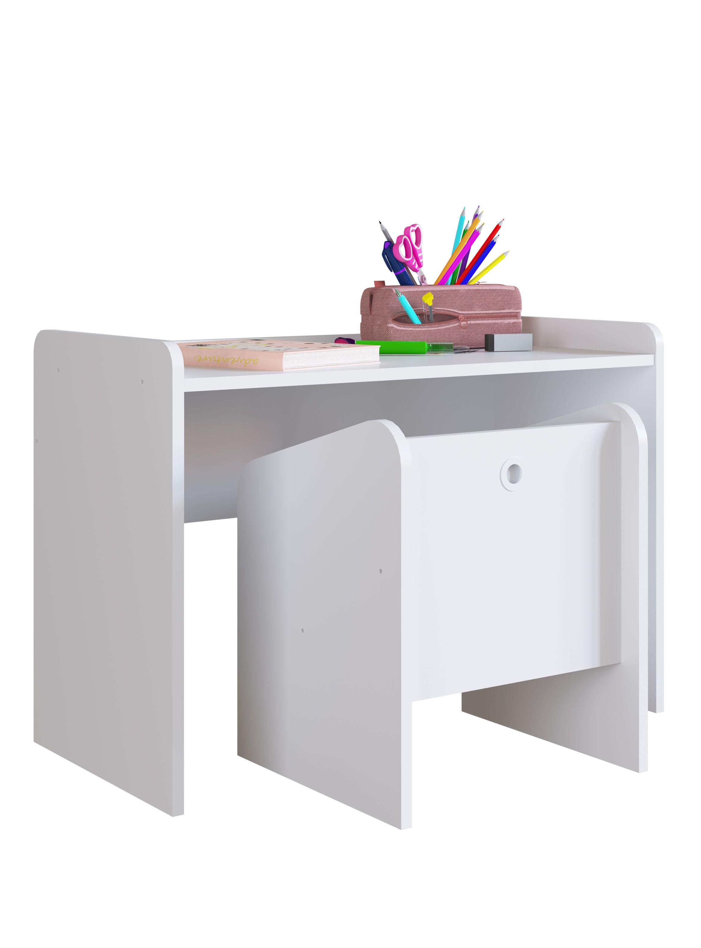 Mesa Con Silla Montessori Blanco-2