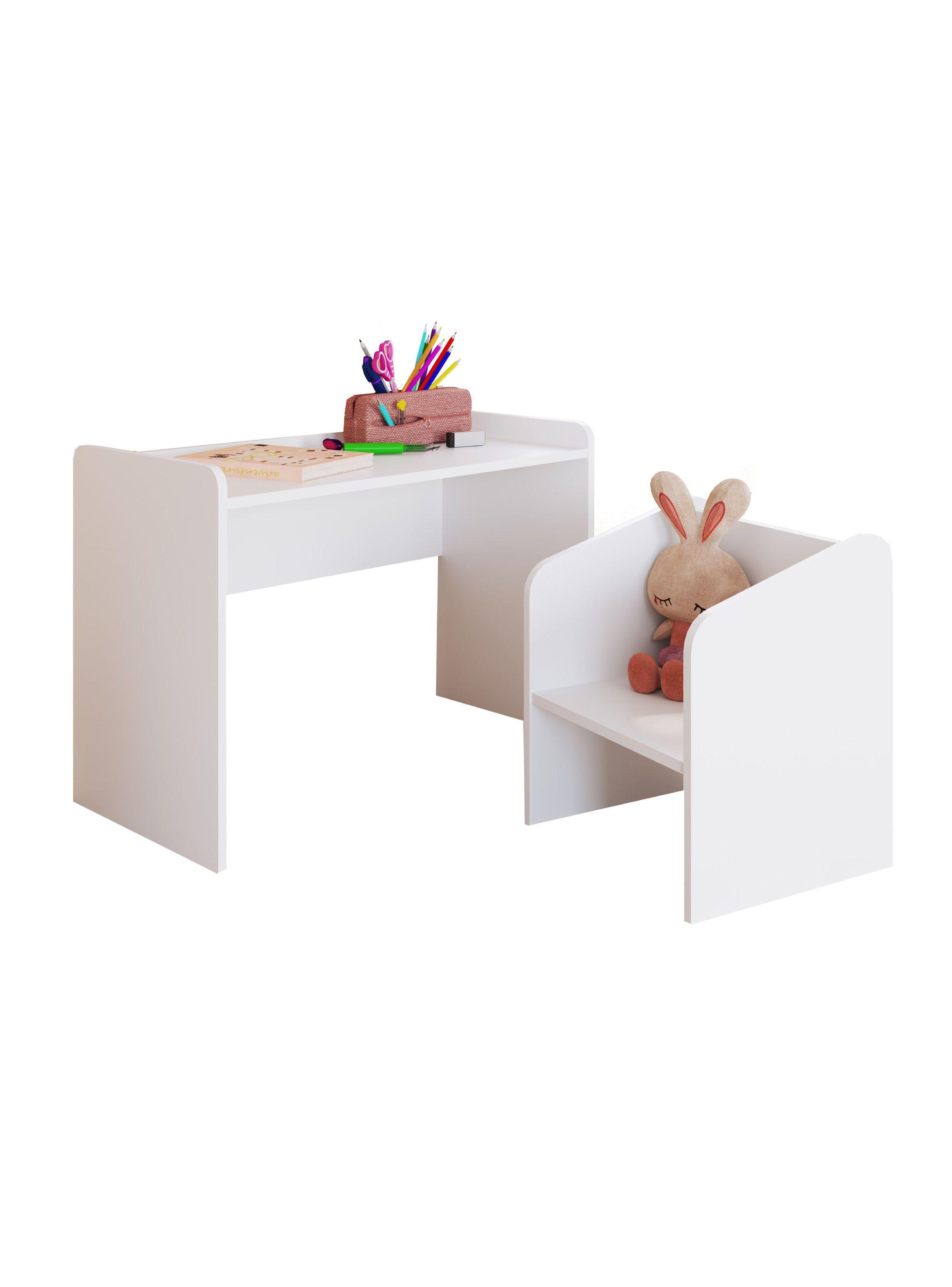 Mesa Con Silla Montessori Blanco-0