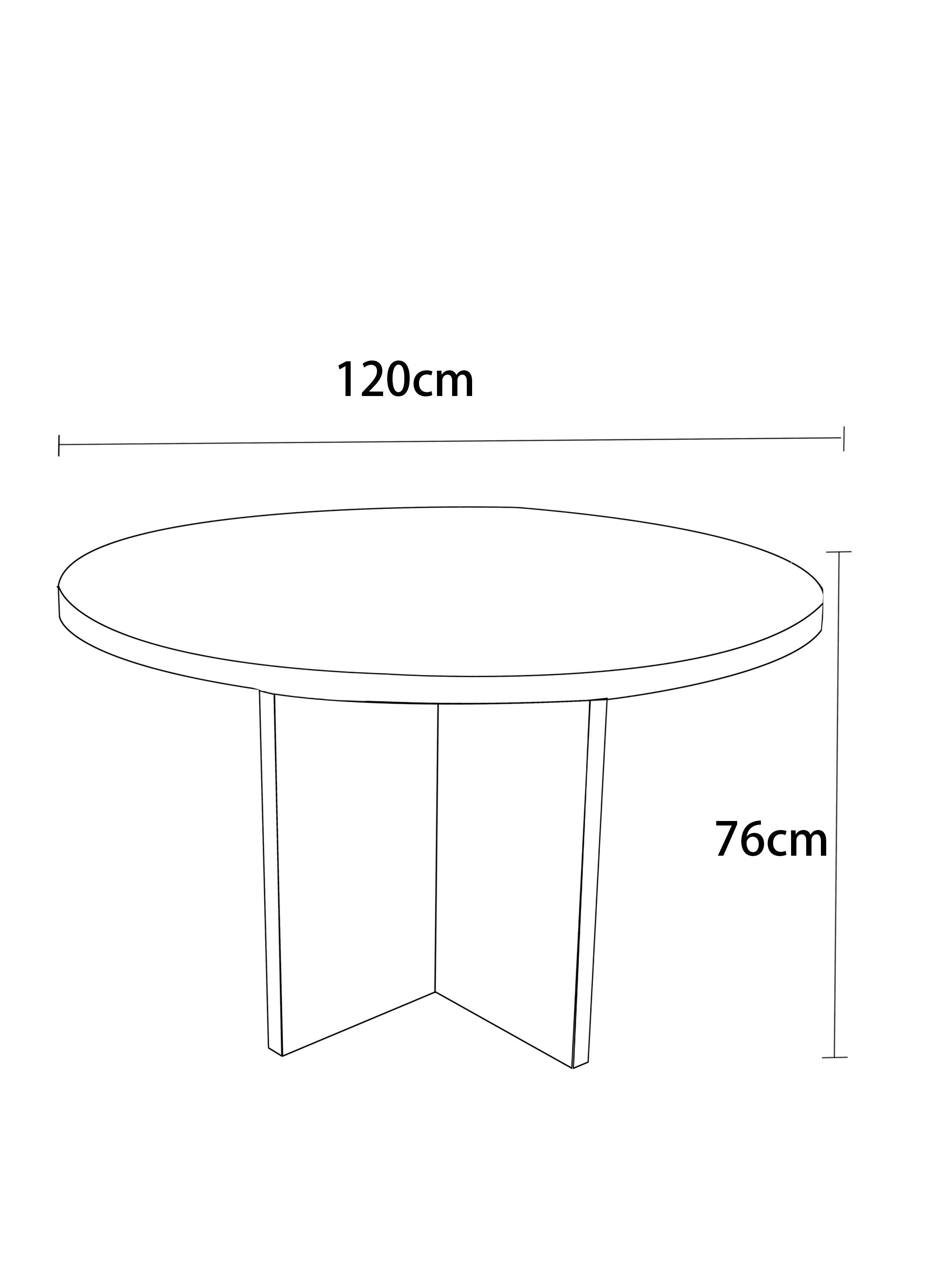 Mesa Comedor Pablo Redonda 120 cm-3