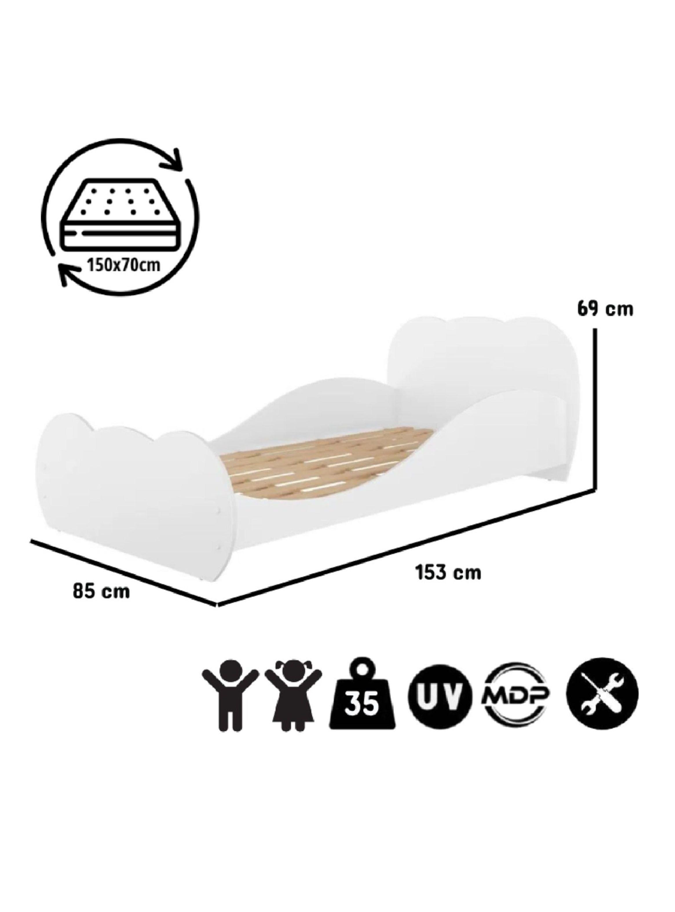 Mini Cama Nube Blanca Premium-1