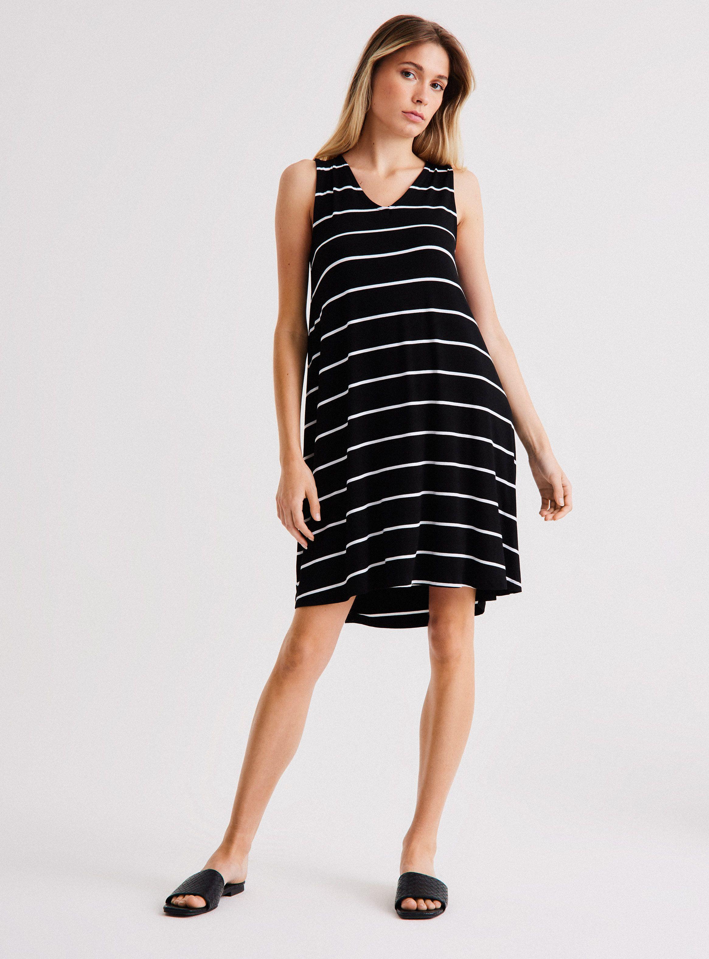 Vestido Básico Fluido de Tela Elasticada-4