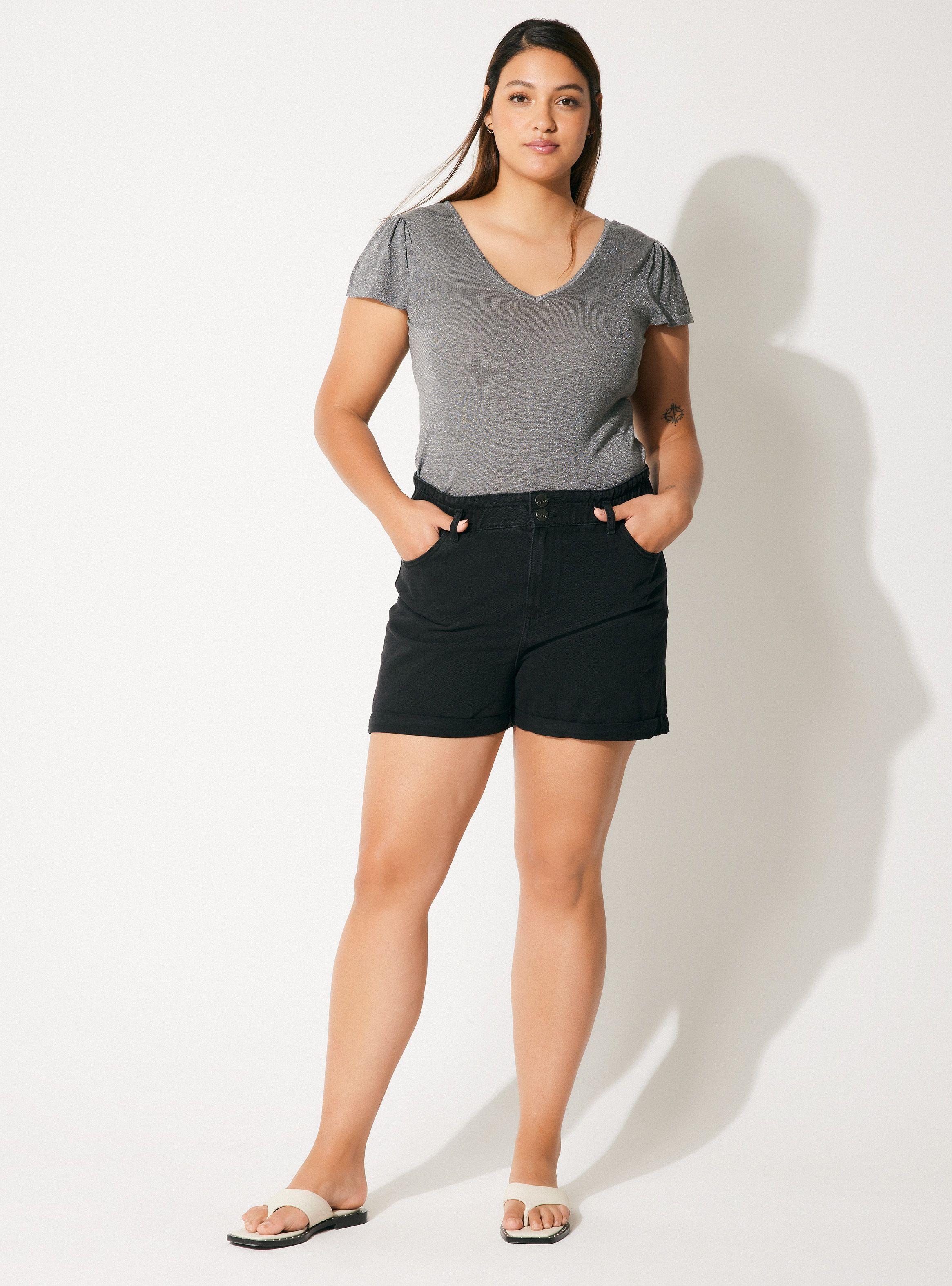 Short Denim Cintura Elasticada-4