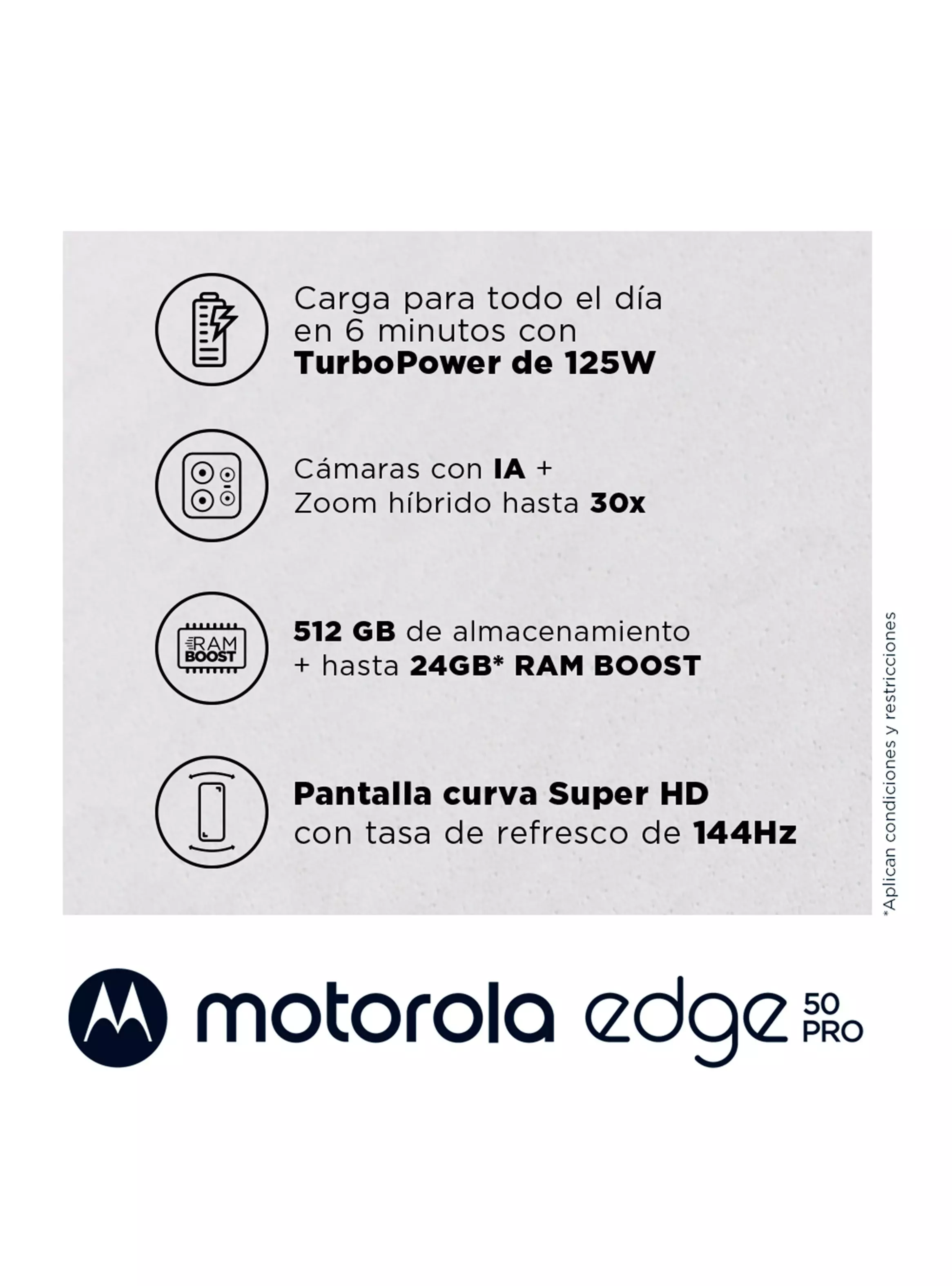 Smartphone Edge 50 Pro 5G 512GB 6.6" Negro Liberado-4