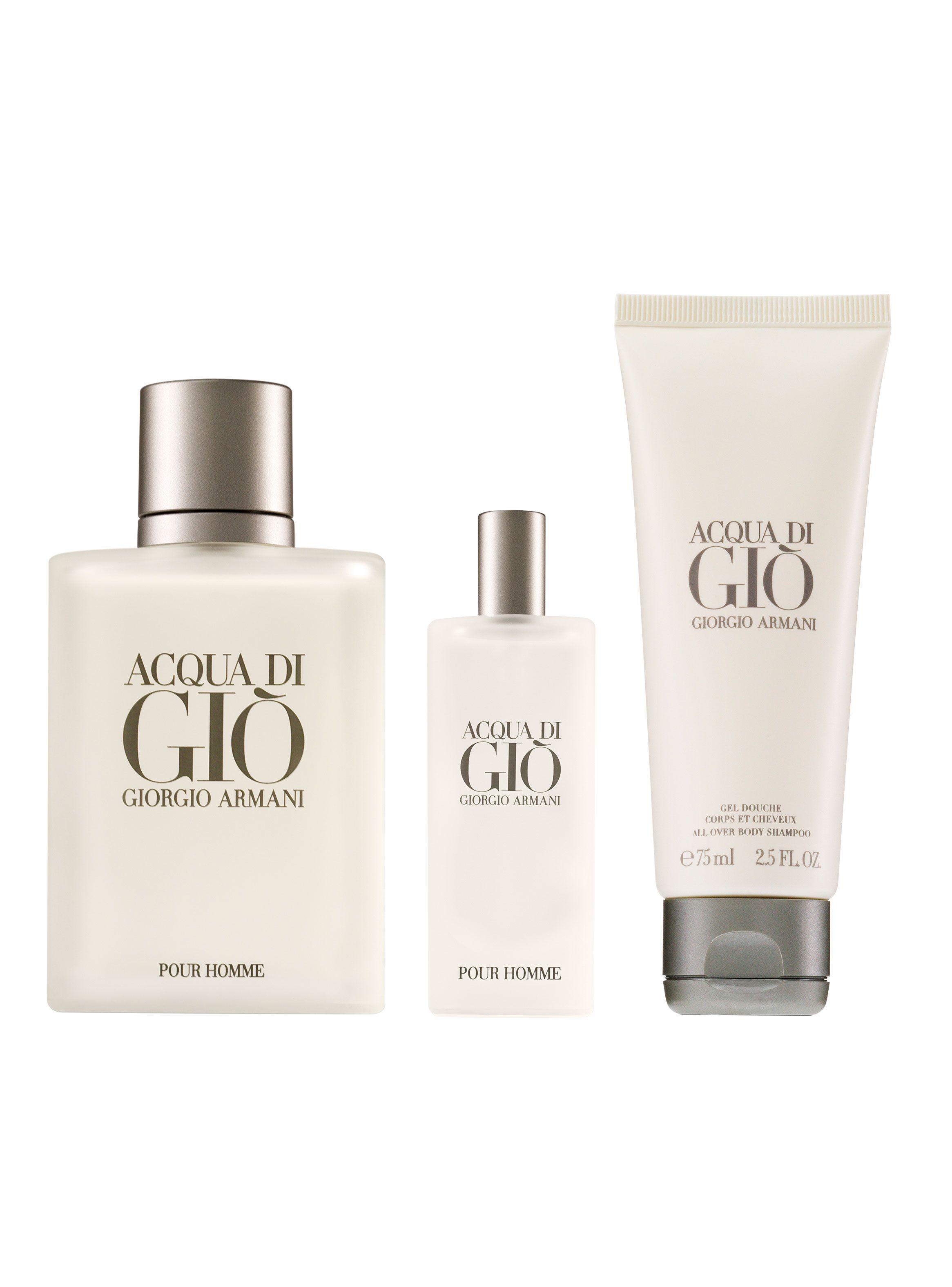 Set Acqua Di Gio Perfume 100 ml + Perfume 15 ml + Shower Gel 75 ml-0