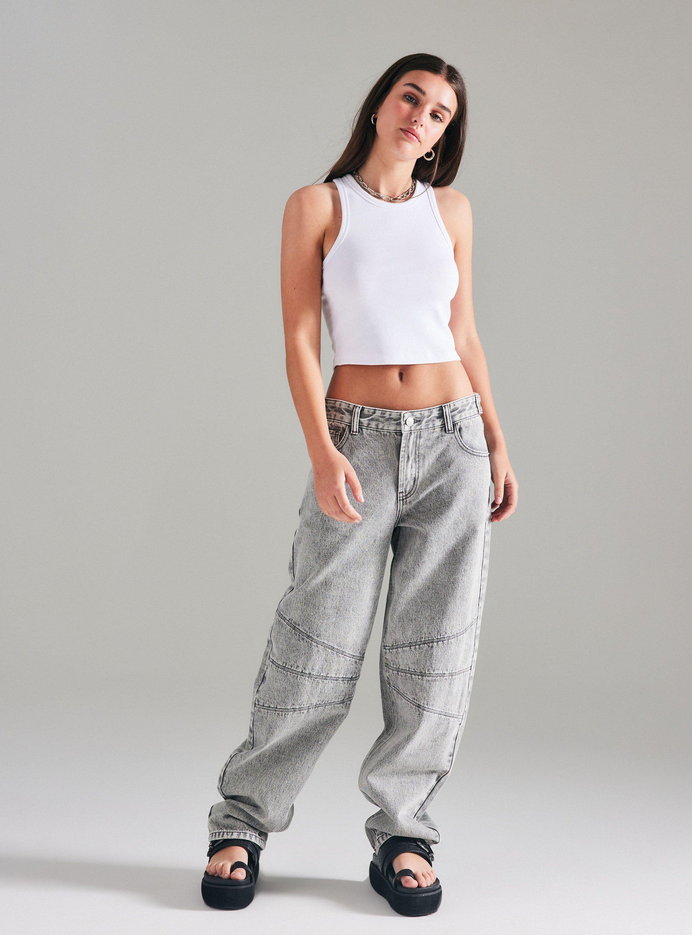 Polera Tank Crop Rib-4