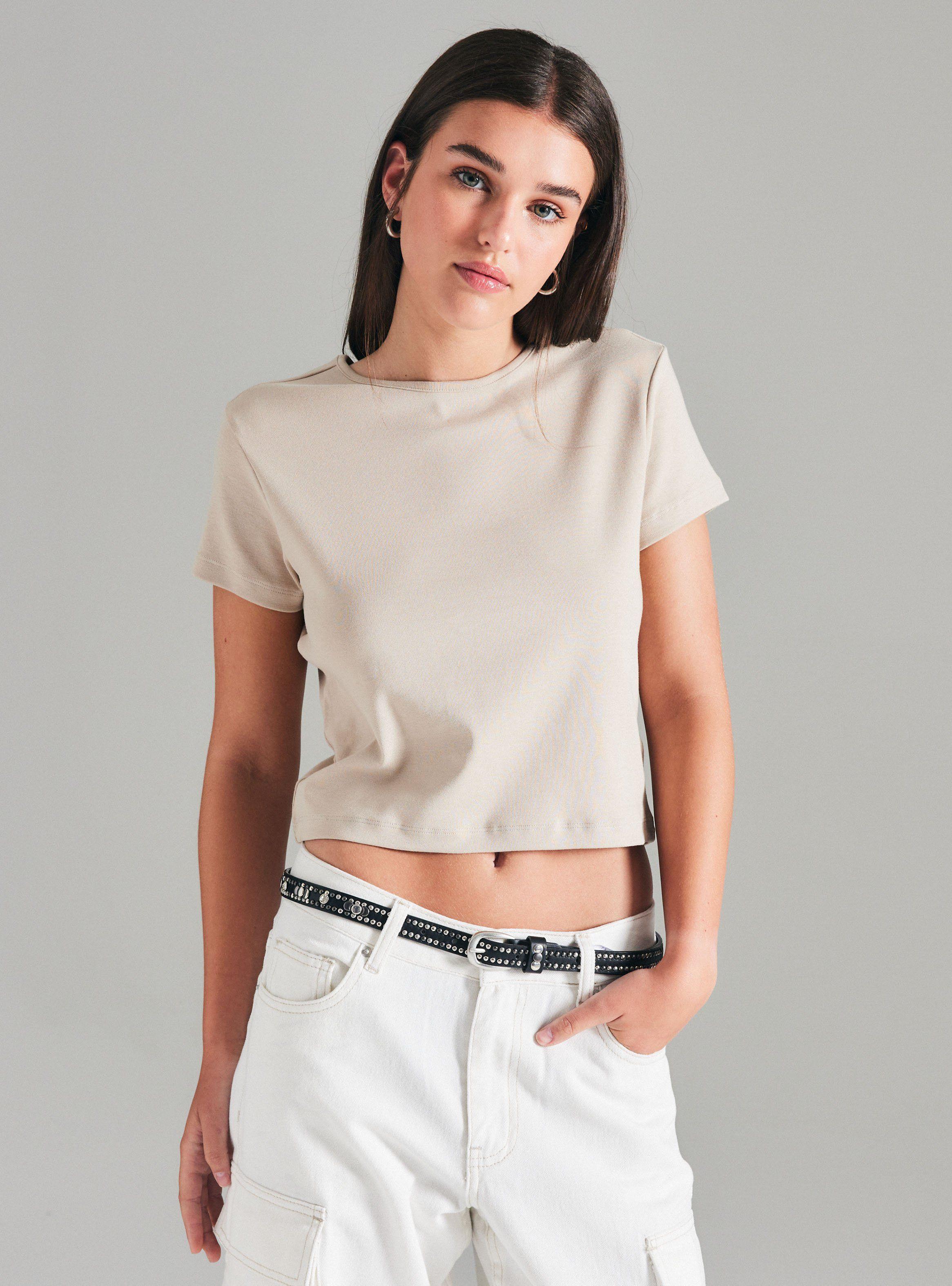 Polera Básica Crop-0