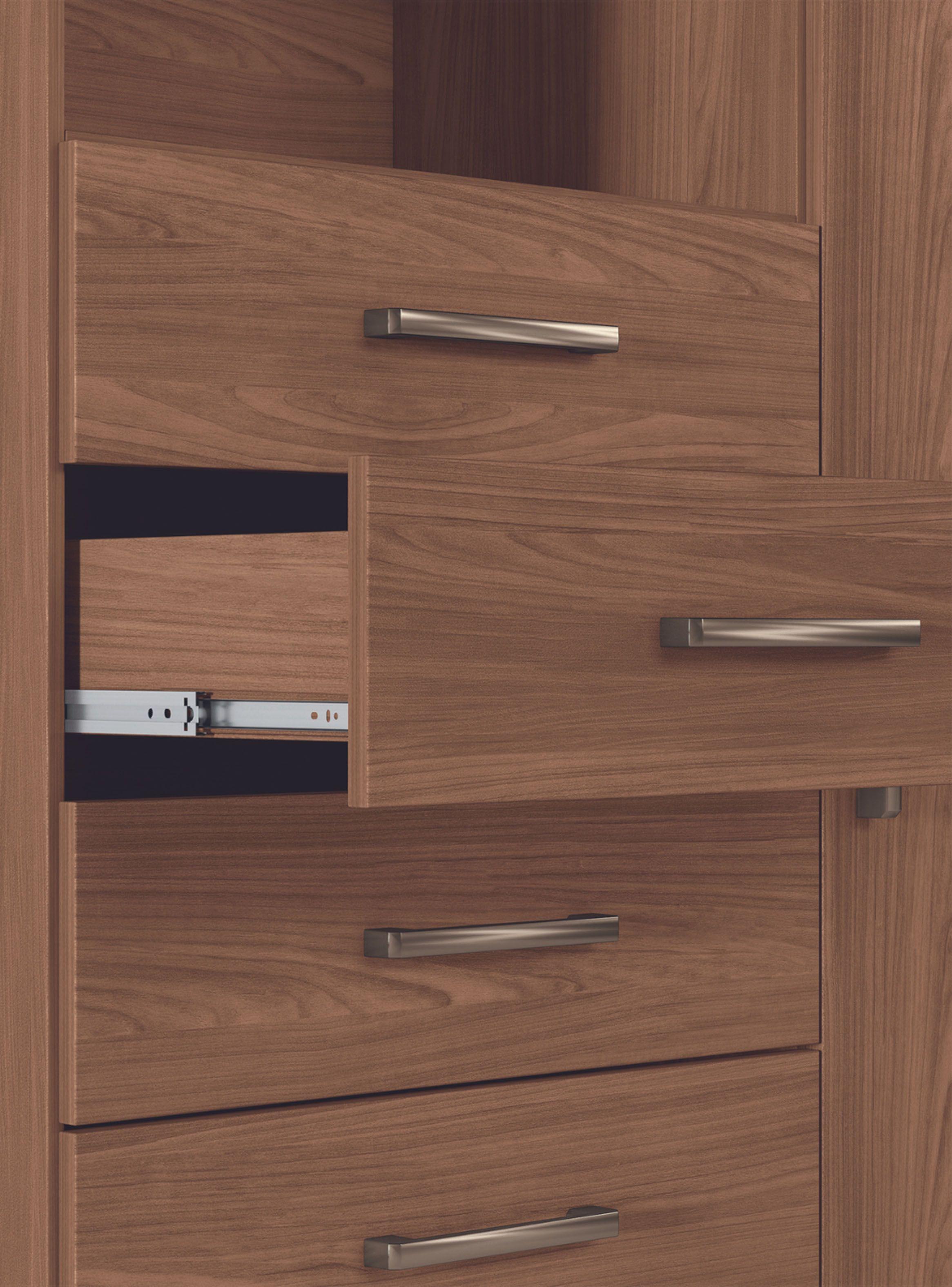 Cómoda Estilo 1 Puerta con Espejo 4 Cajones Jatoba-3