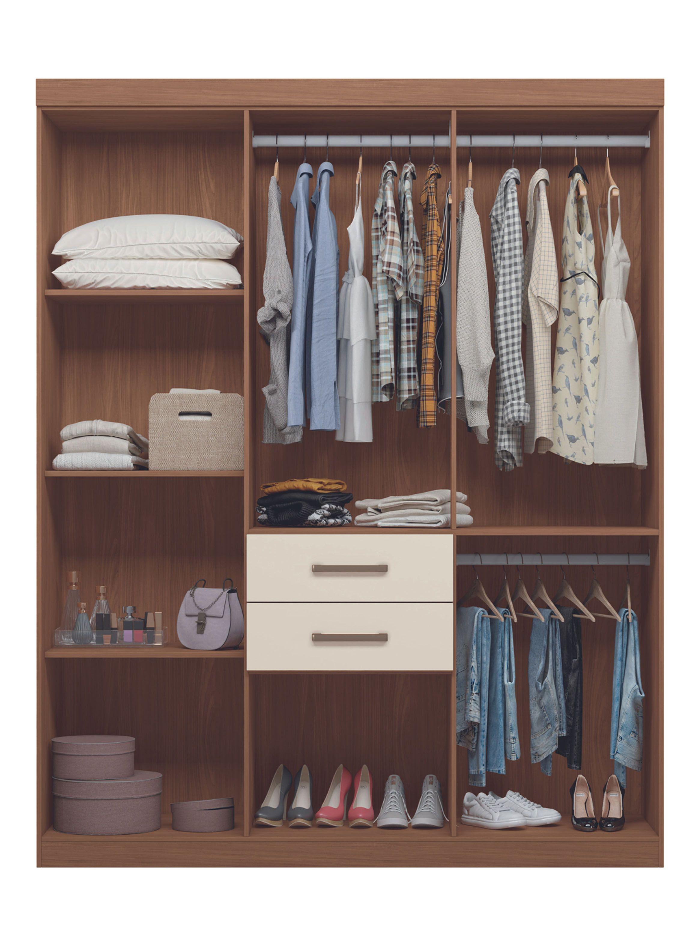 Clóset Verona 8 Puertas 2 Cajones Jatoba Arena-2