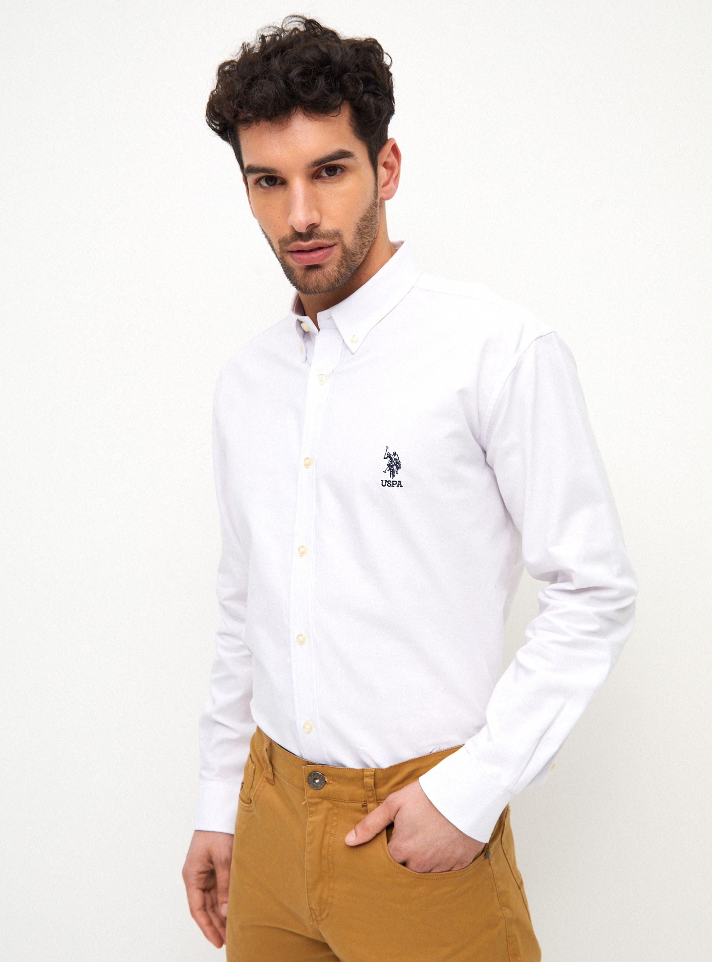 Camisa US Polo Assn Manga Larga Básica Oxford-0