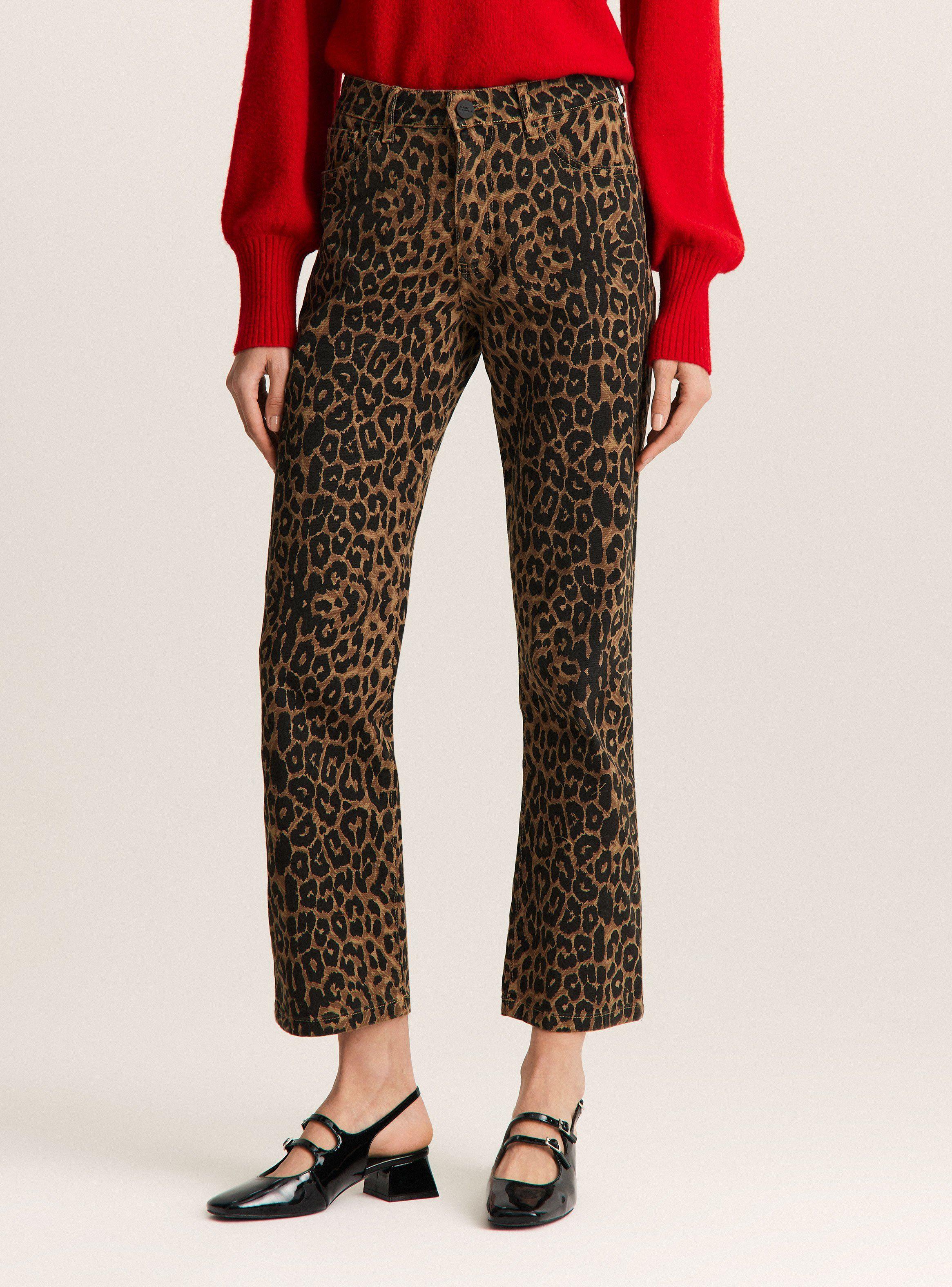 Jeans Animal Print Straight Fit-0