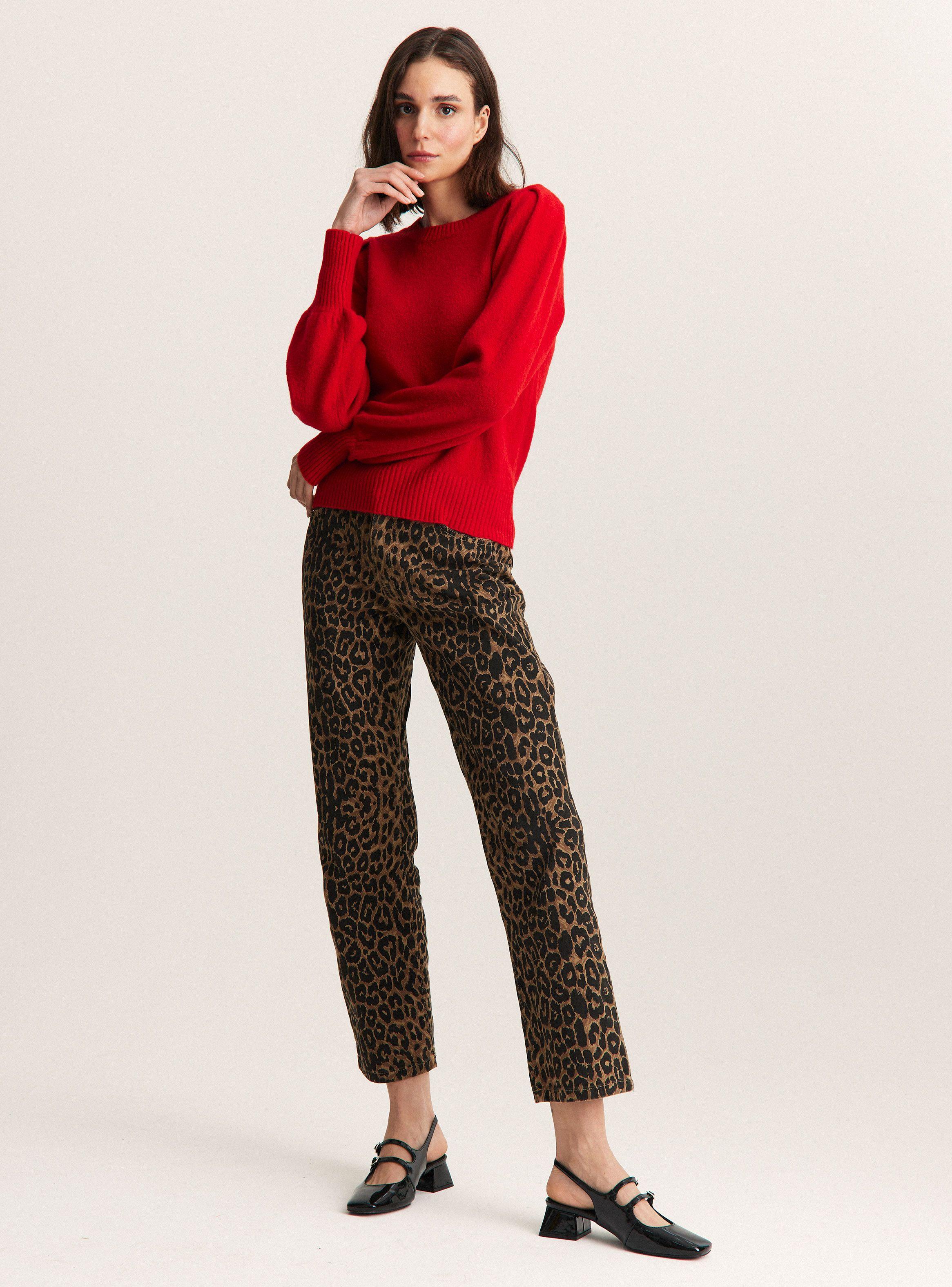 Jeans Animal Print Straight Fit-4