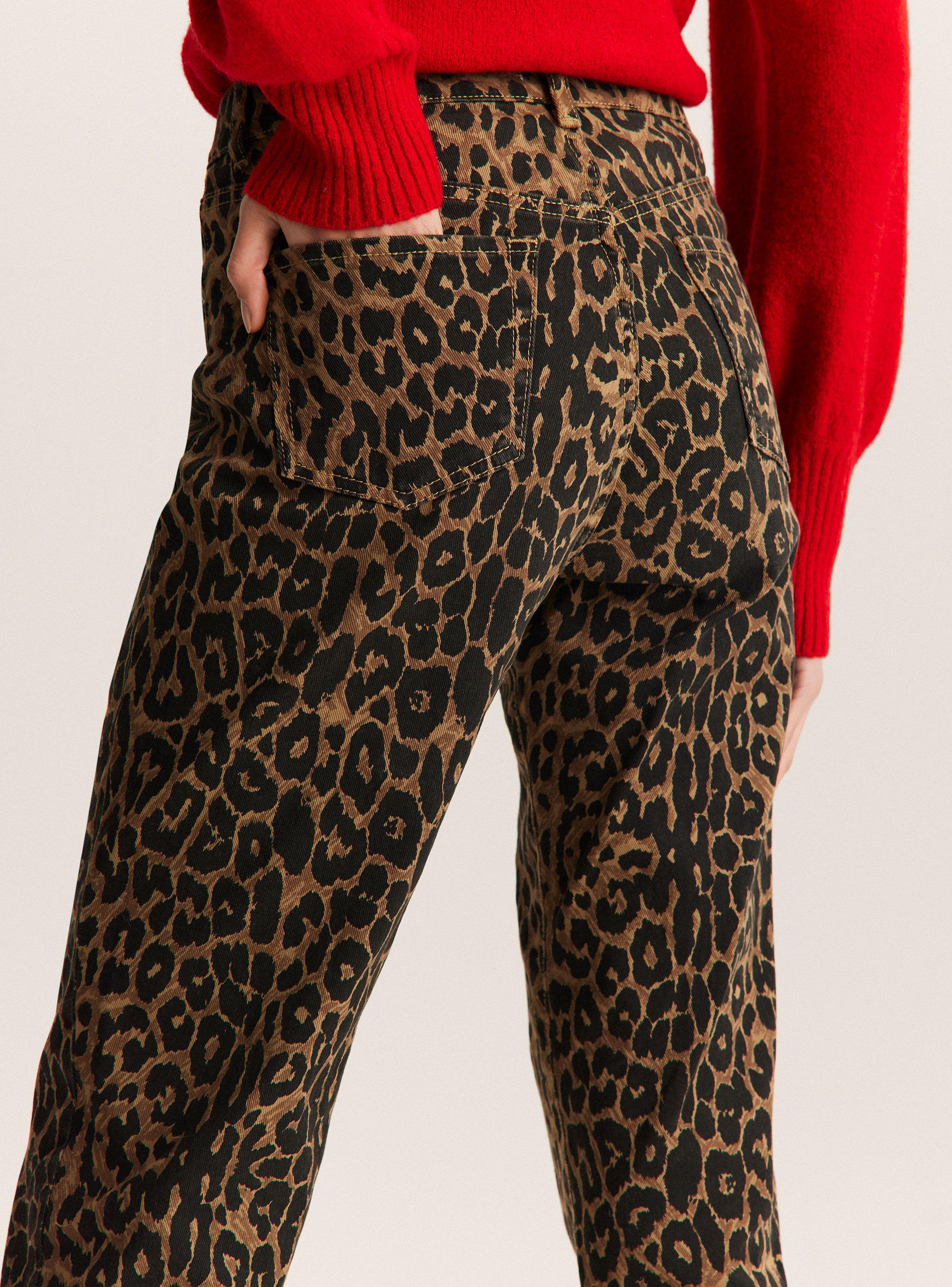 Jeans Animal Print Straight Fit-3