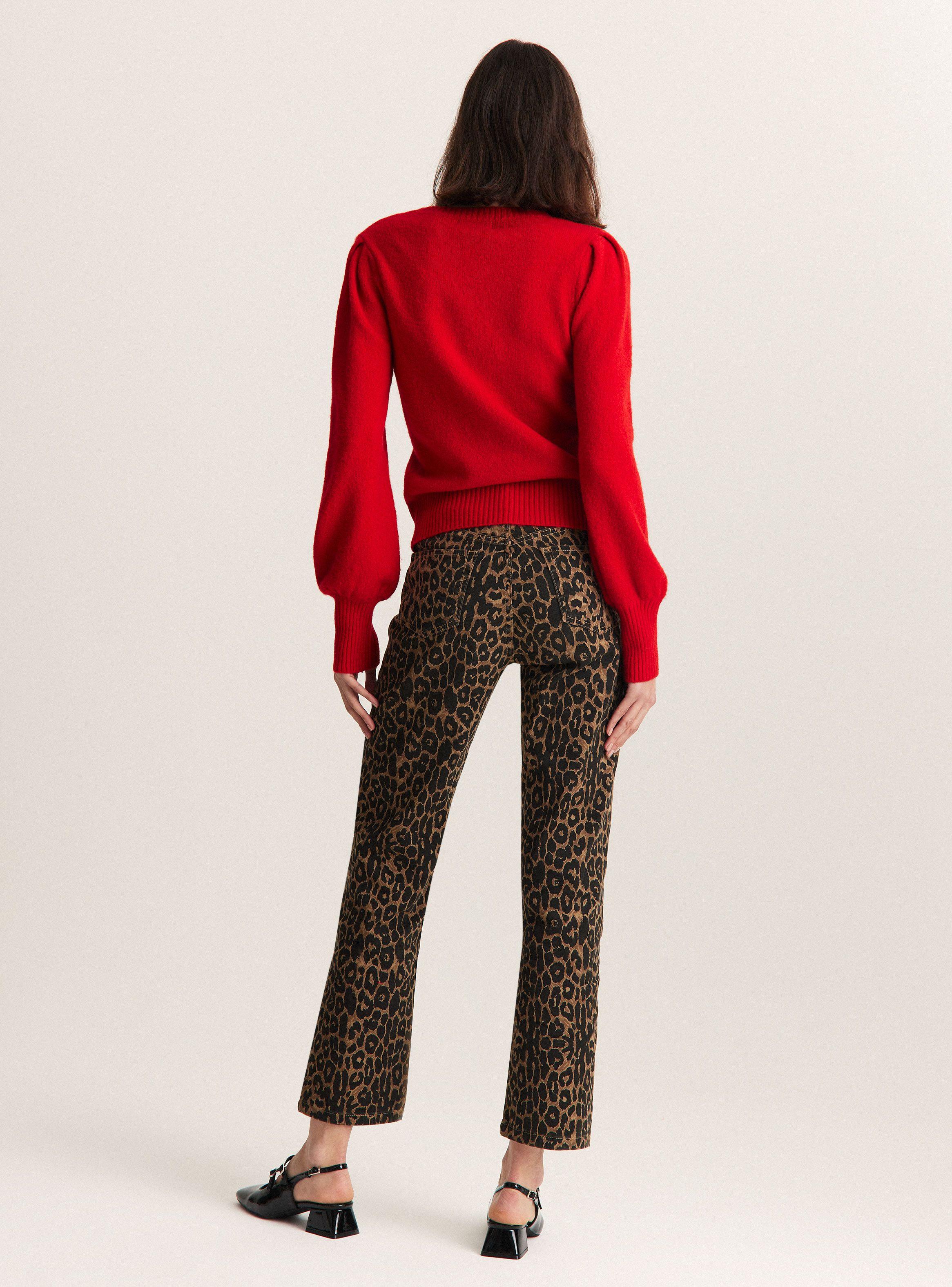 Jeans Animal Print Straight Fit-5