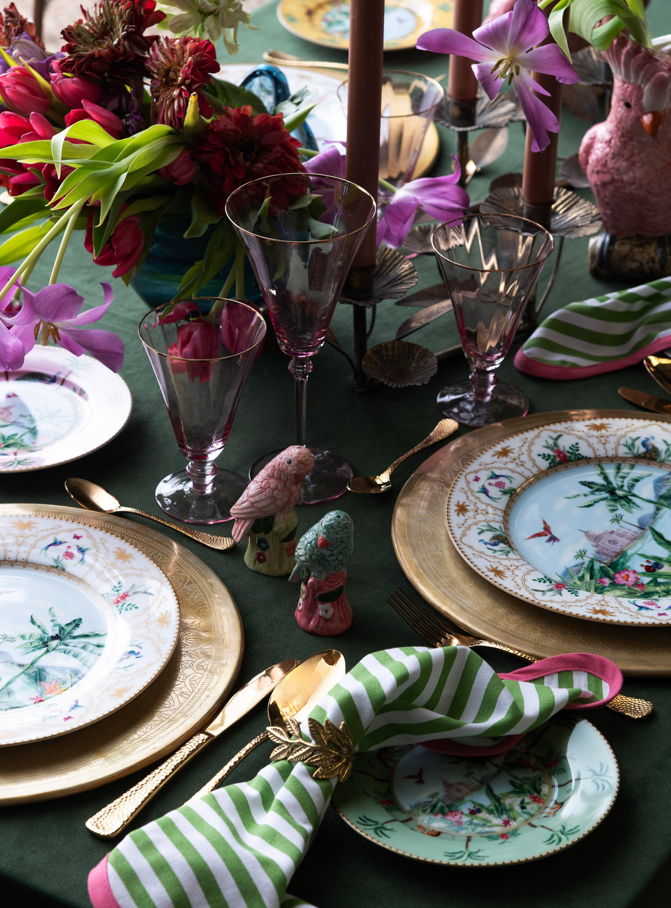 Set Cubiertos 24 Piezas Dorada Martillada-3