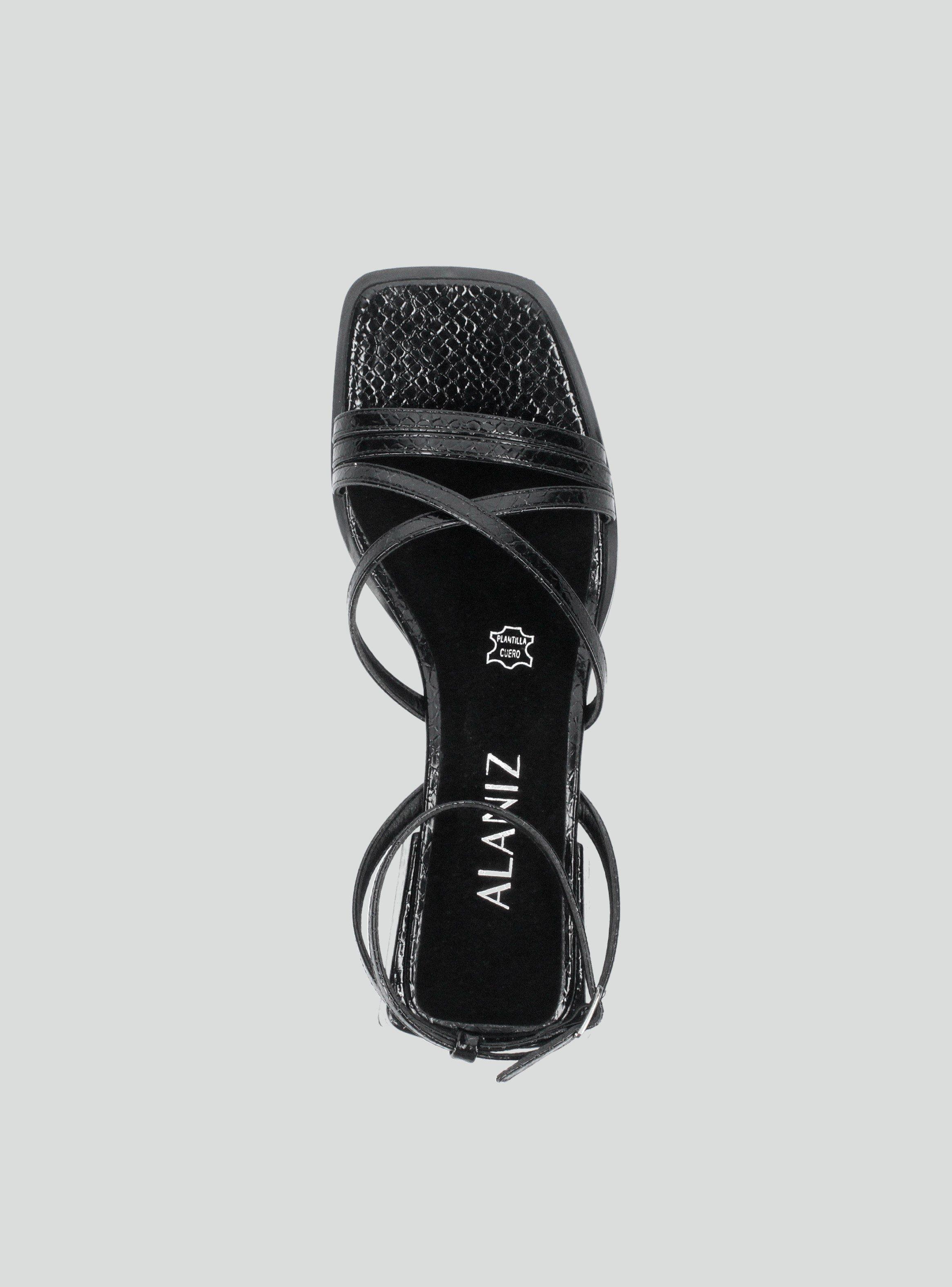 Sandalia Multistrap Look Metalizado Mujer-3