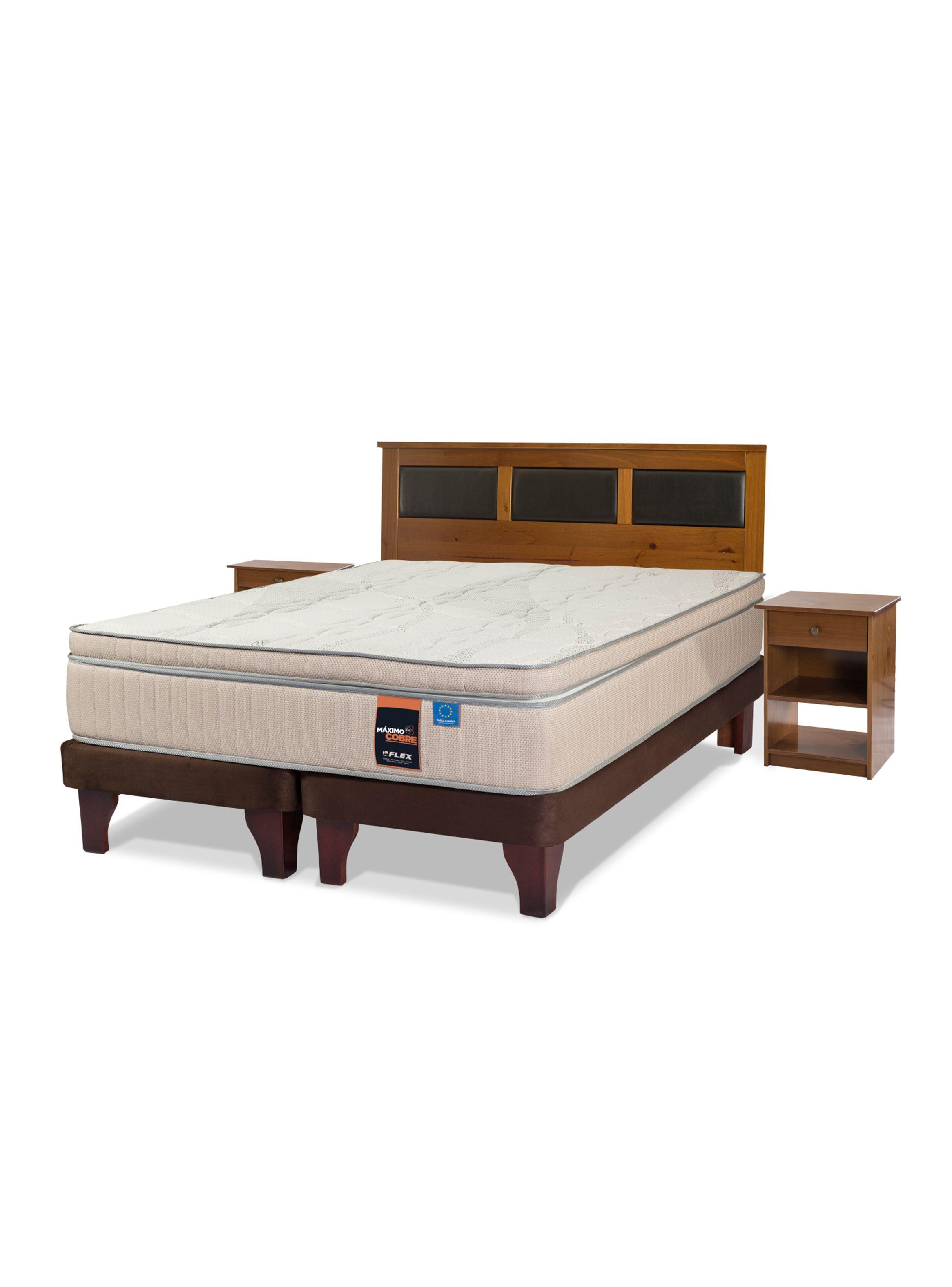 Cama Europea Máximo Cobre 2 Plazas Base Dividida + Set Toscana-0