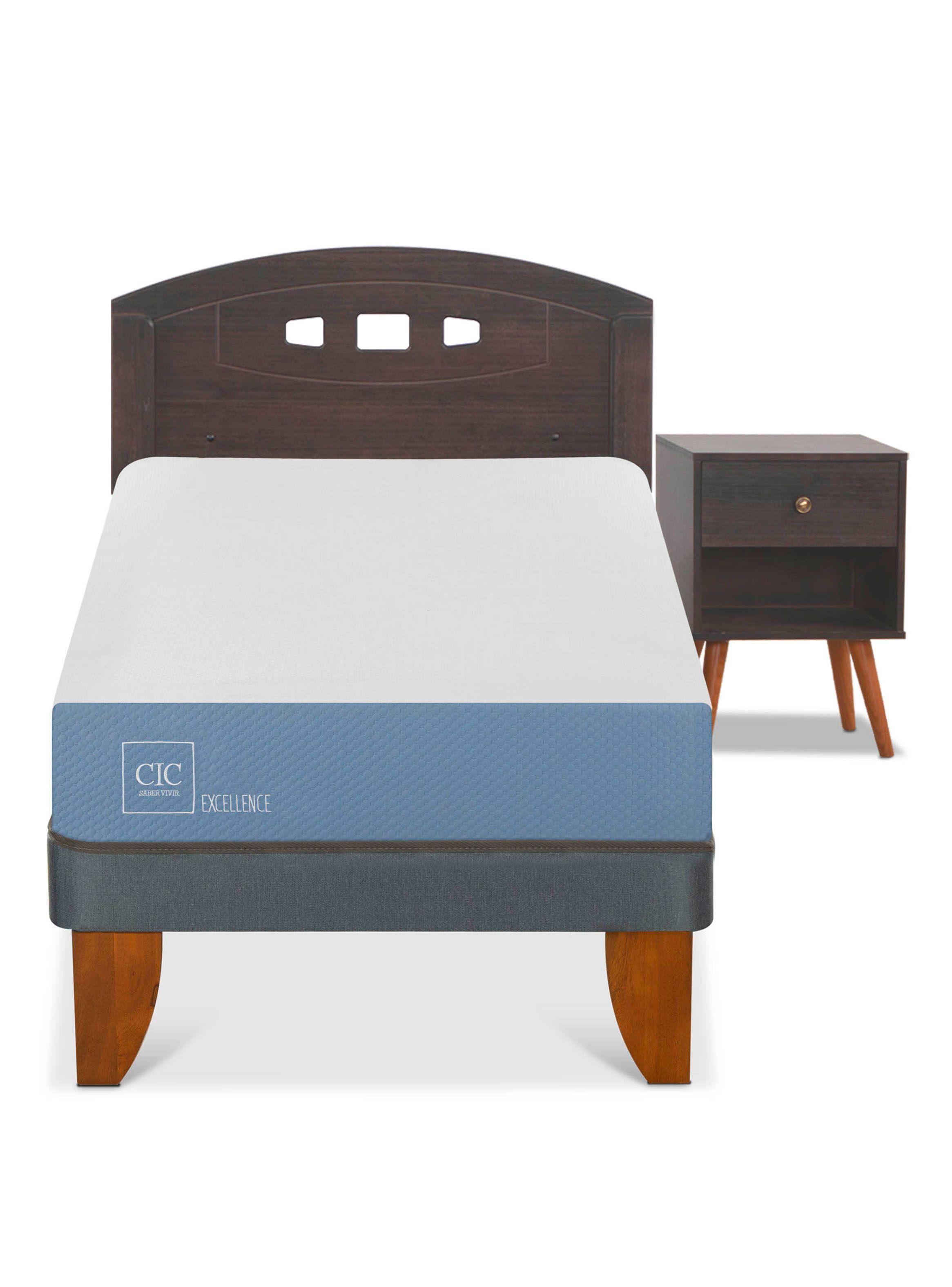 Cama Europea Excellence 1 Plaza Set Gales Gris-2