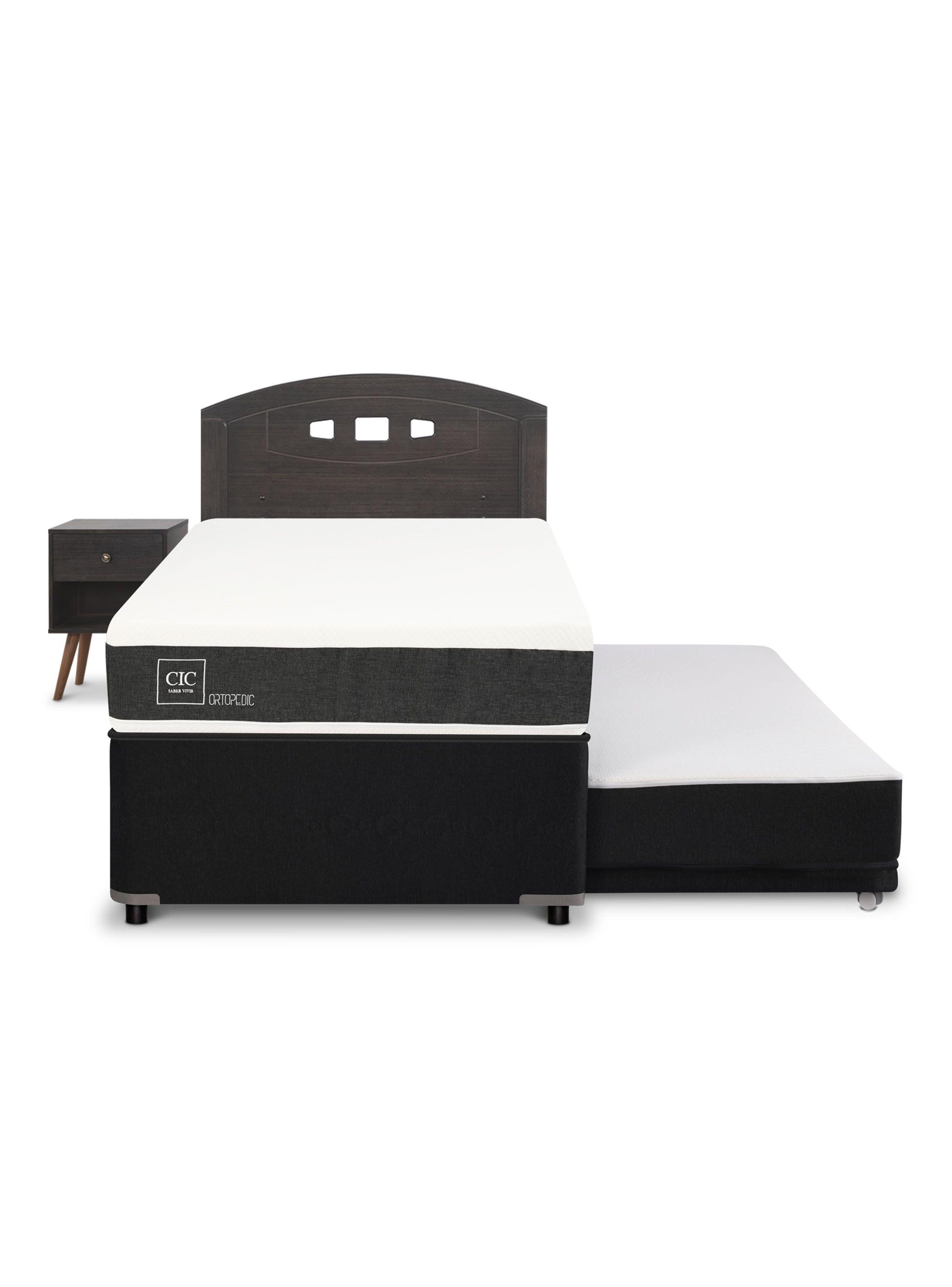 Diván Ortopedic Black 1.5 Plazas Set Gales Gris-2
