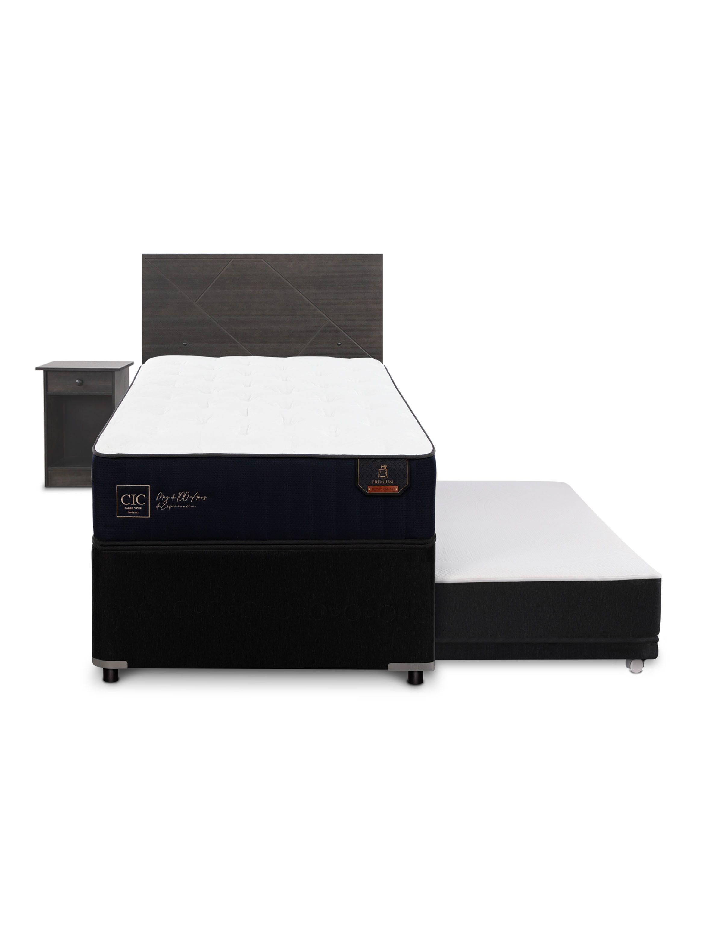 Diván Premium 1.5 Plazas + Set Villarrica Gris-2
