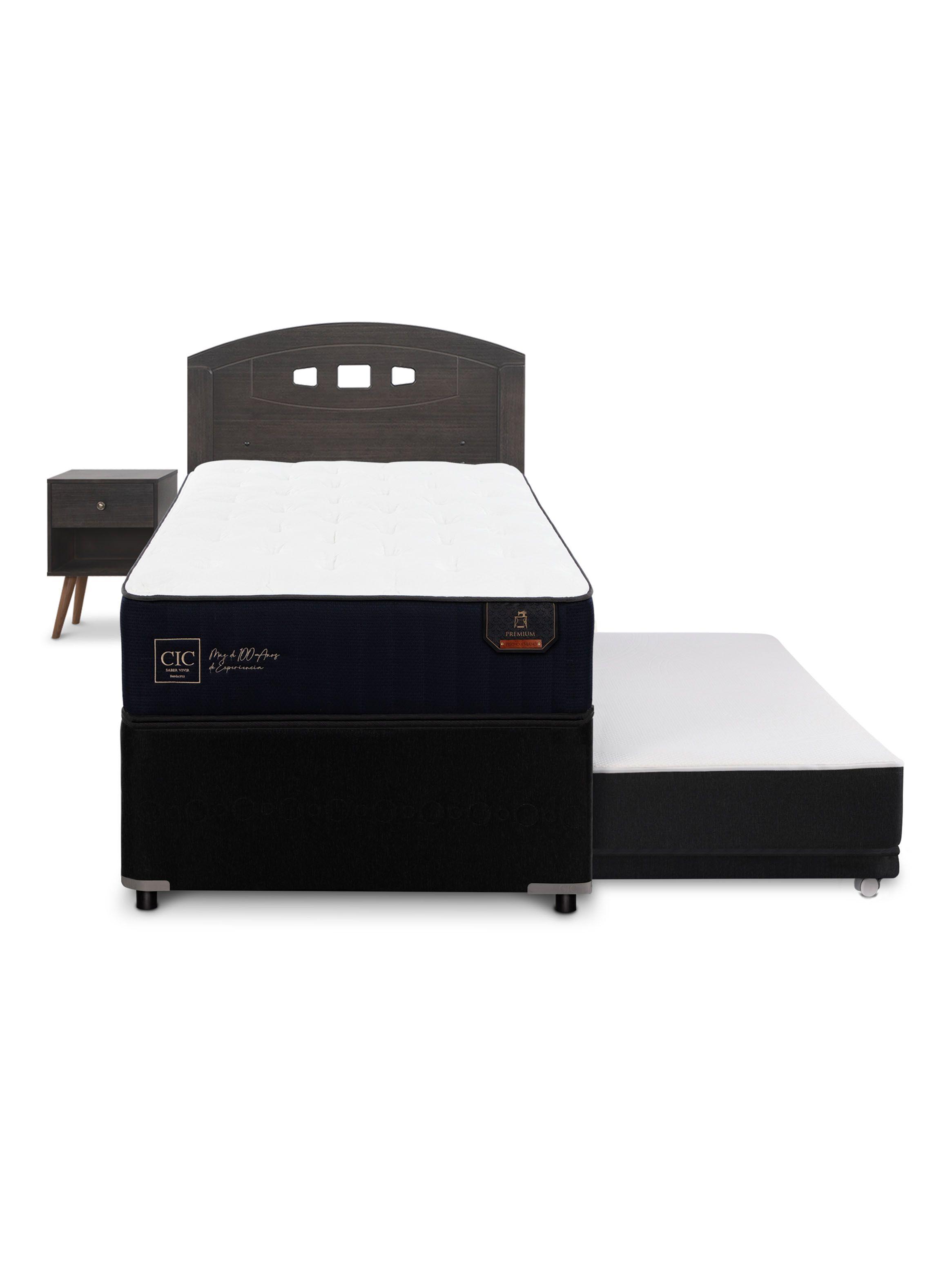Diván Premium 1.5 Plazas + Set Gales Gris-2