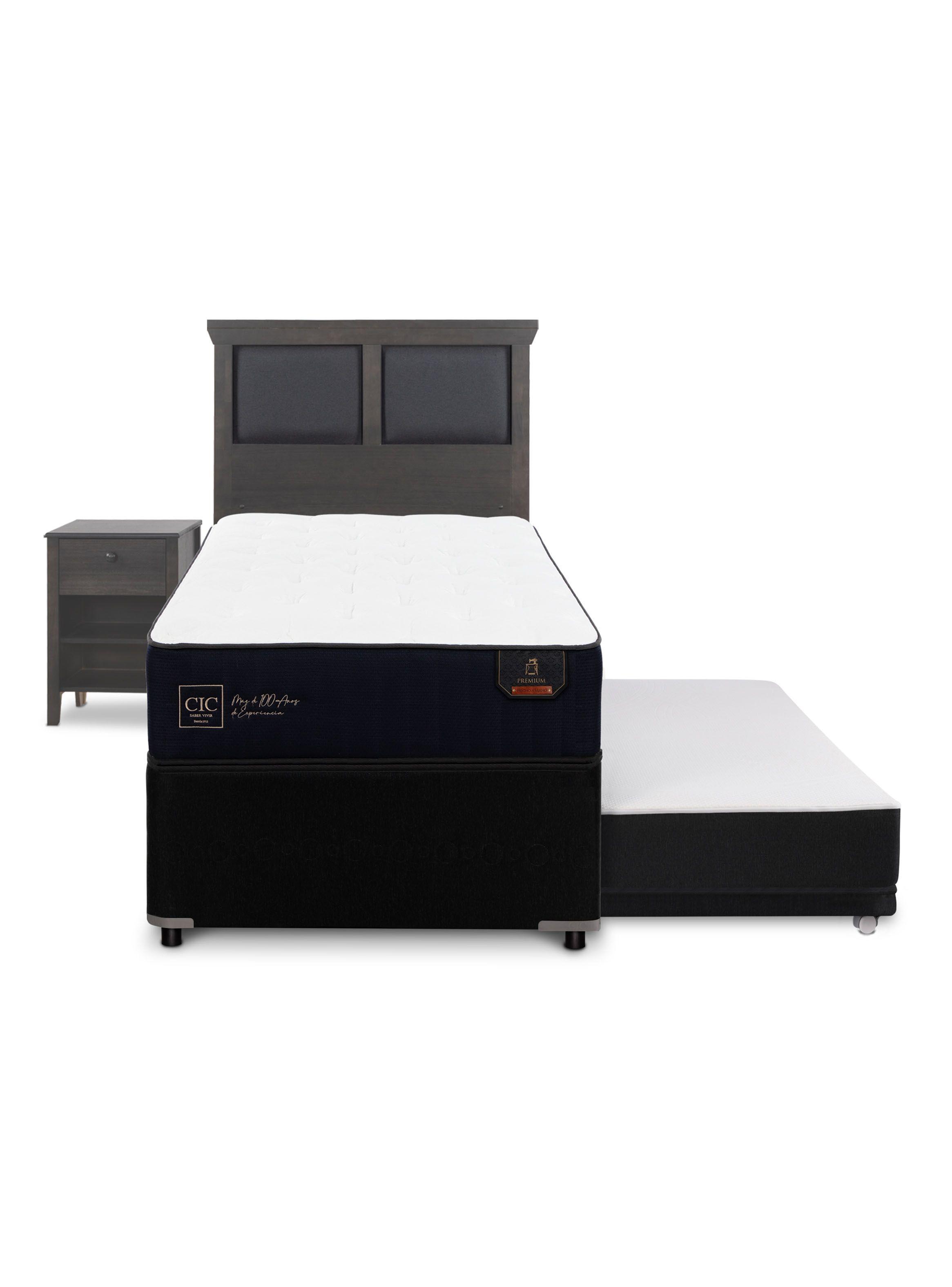Diván Premium Black 1.5 Plazas Set Torino Gris-2