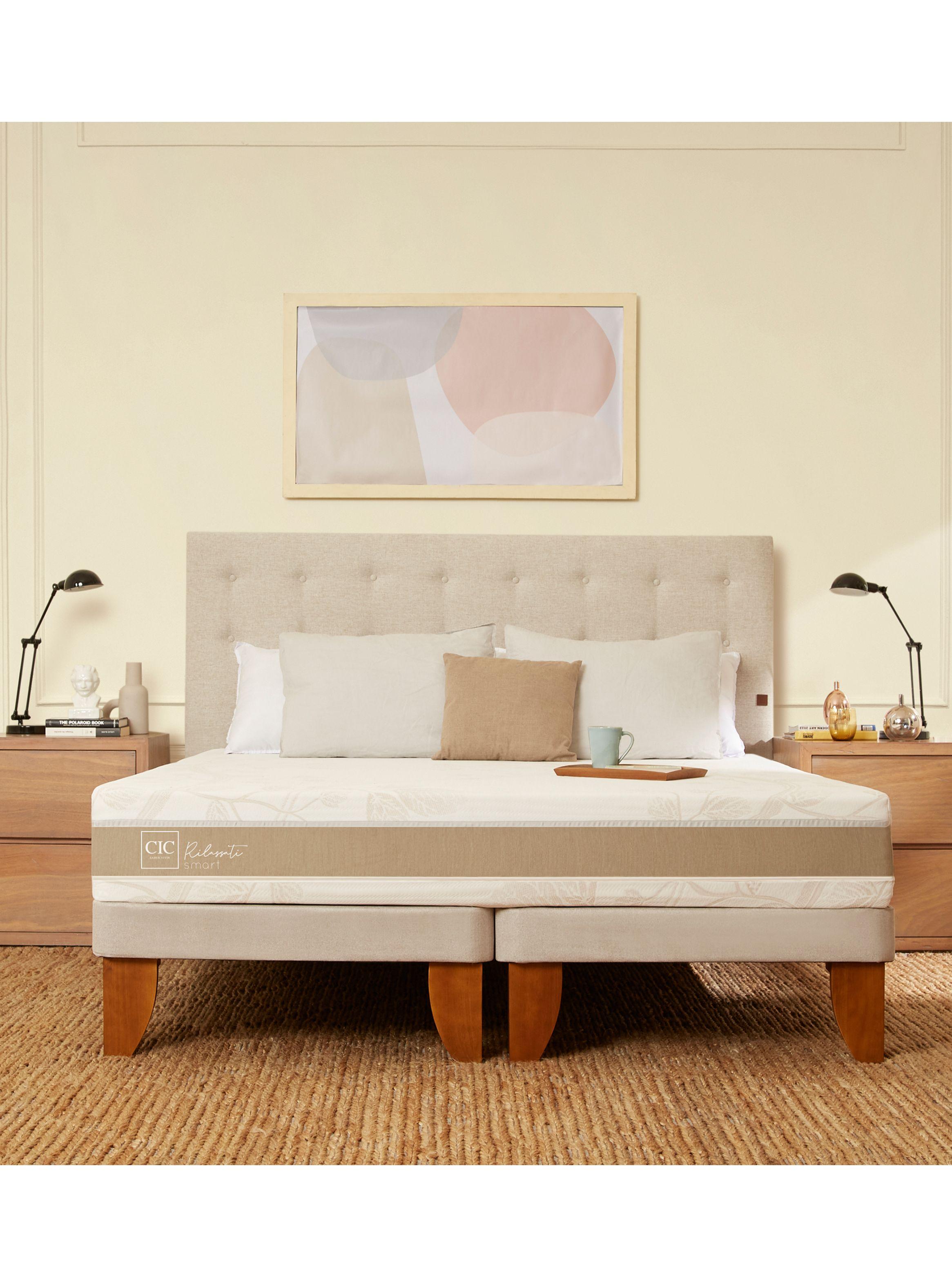 Cama Europea Rilassati Smart King Set Dublin Gris Gris-4