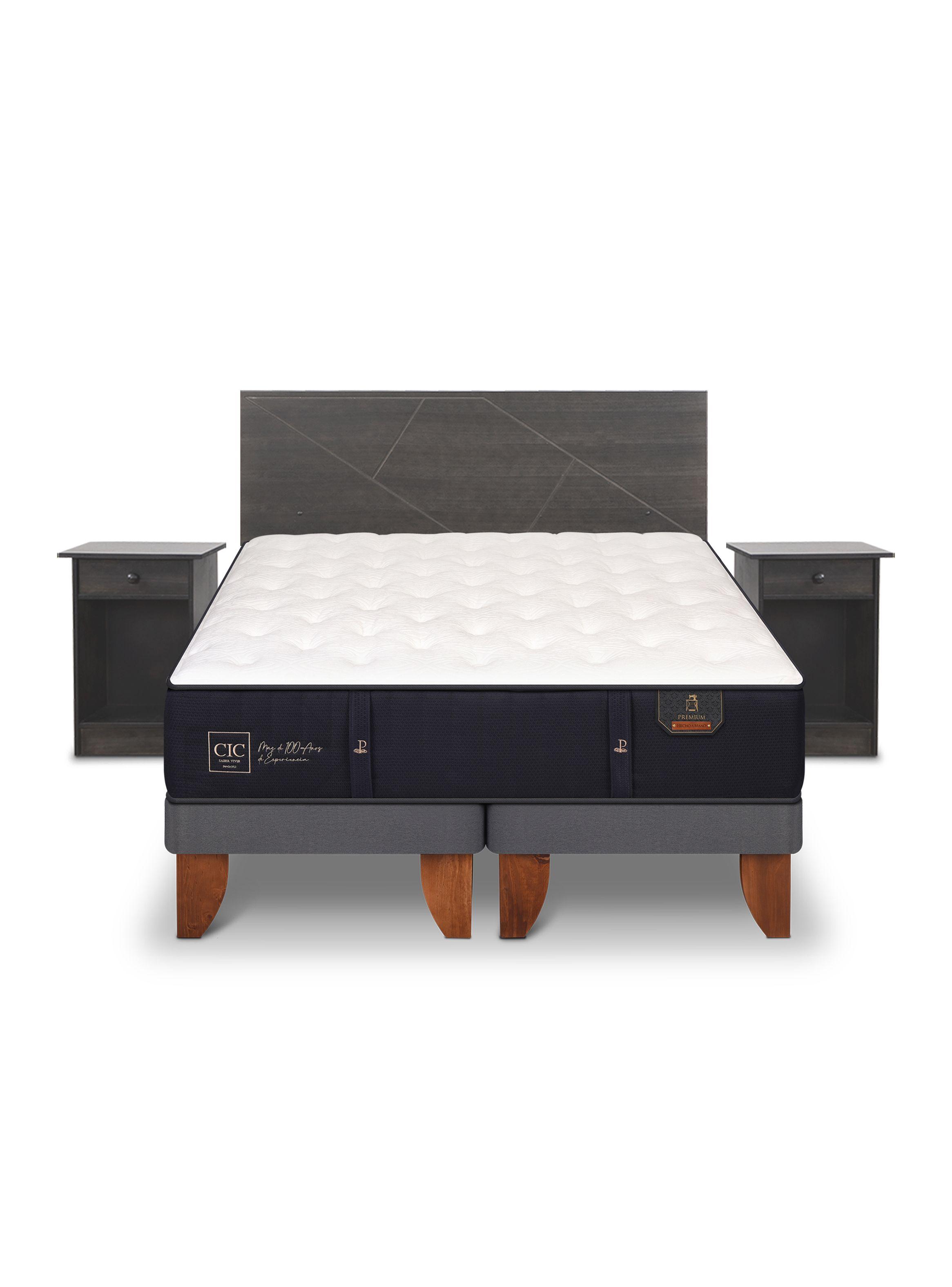 Cama Europea Premium King Set Villarrica Gris-2
