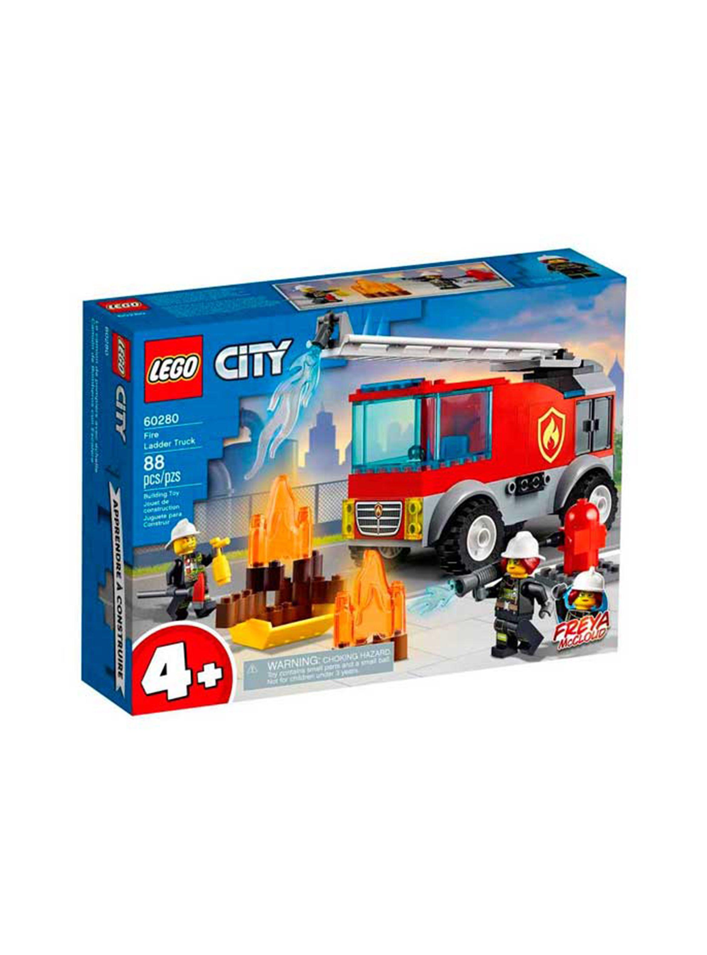 Bloques Lego City Fire Ladder Truck-0