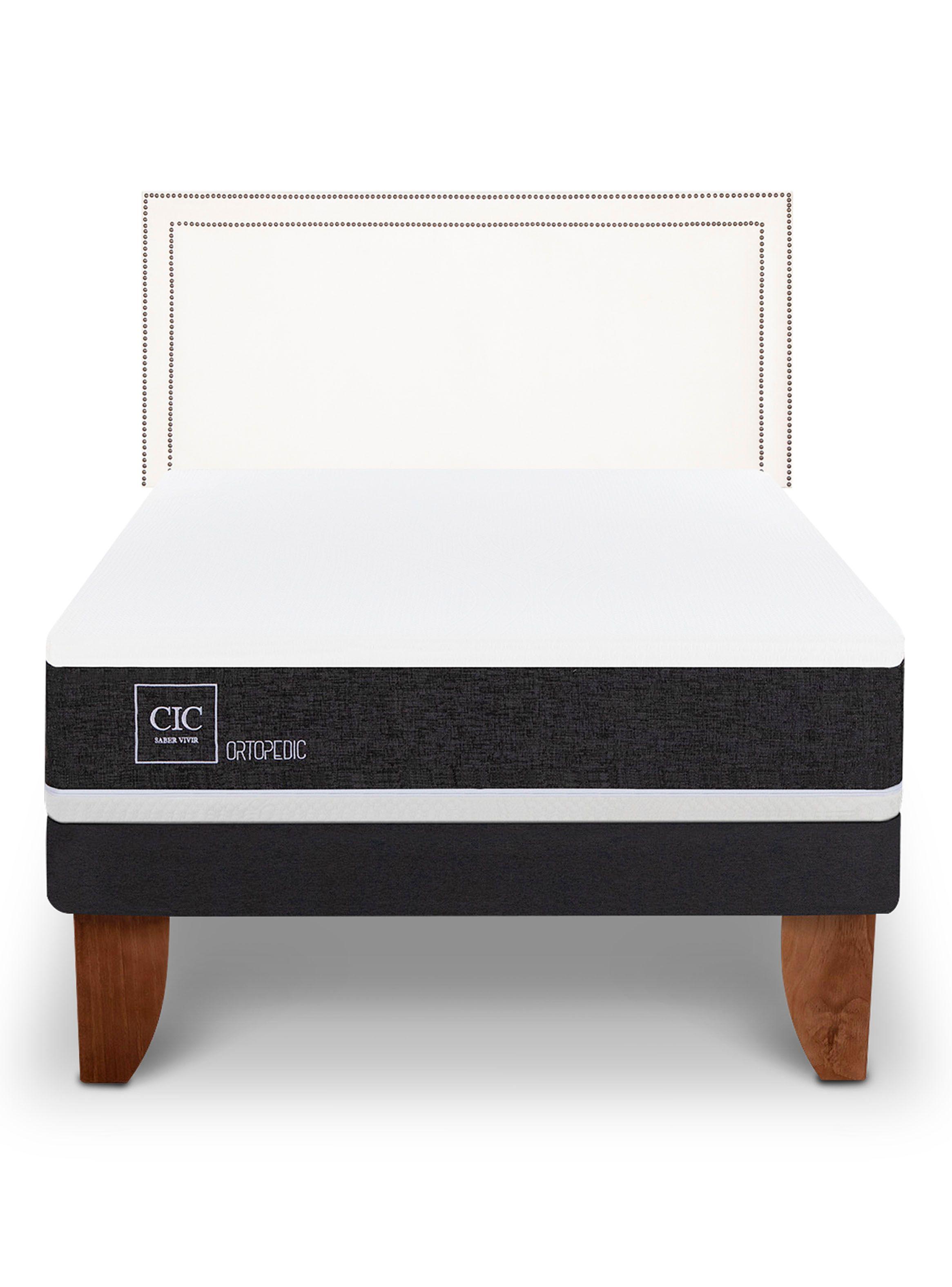 Cama Europea New Ortopedic 1.5 Plazas Respaldo Danubio-2