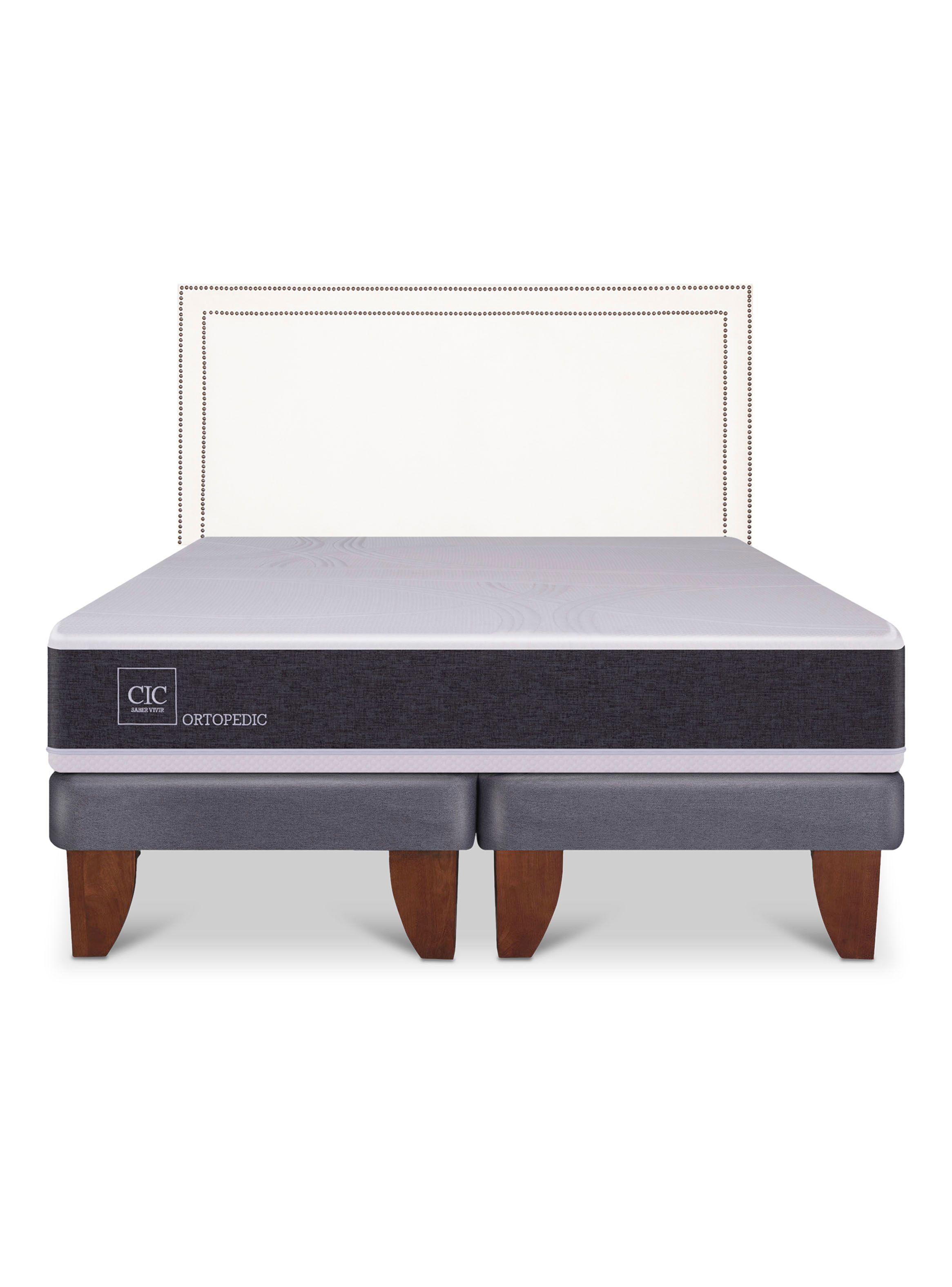 Cama Europea New Ortopedic 2 Plazas Base Dividida Respaldo Danubio-2