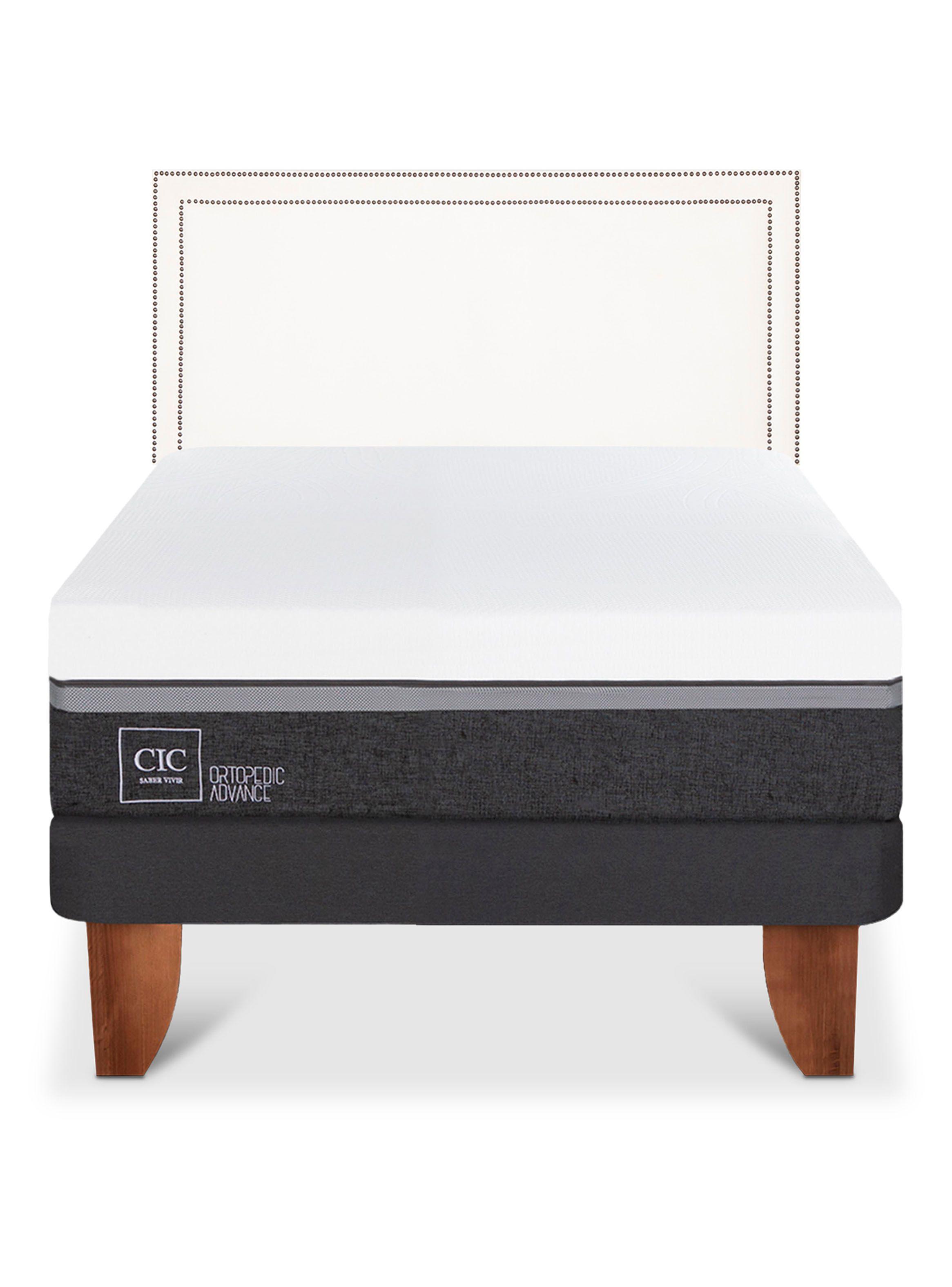 Cama Europea Ortopedic Advance 1.5 Plazas Respaldo Danubio-2