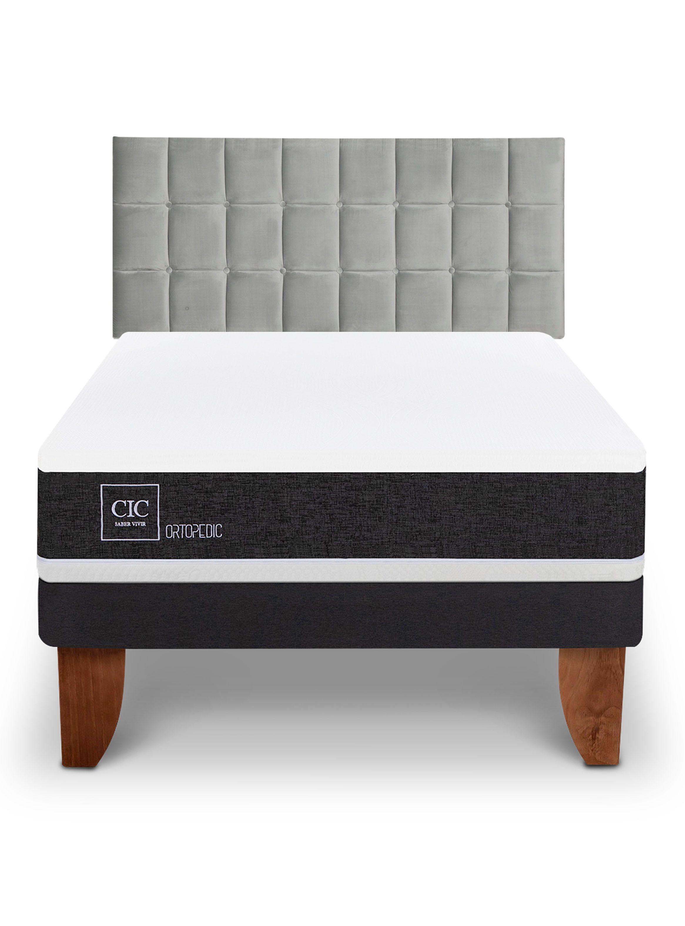 Cama Europea New Ortopedic 1.5 Plazas Respaldo Sile-2