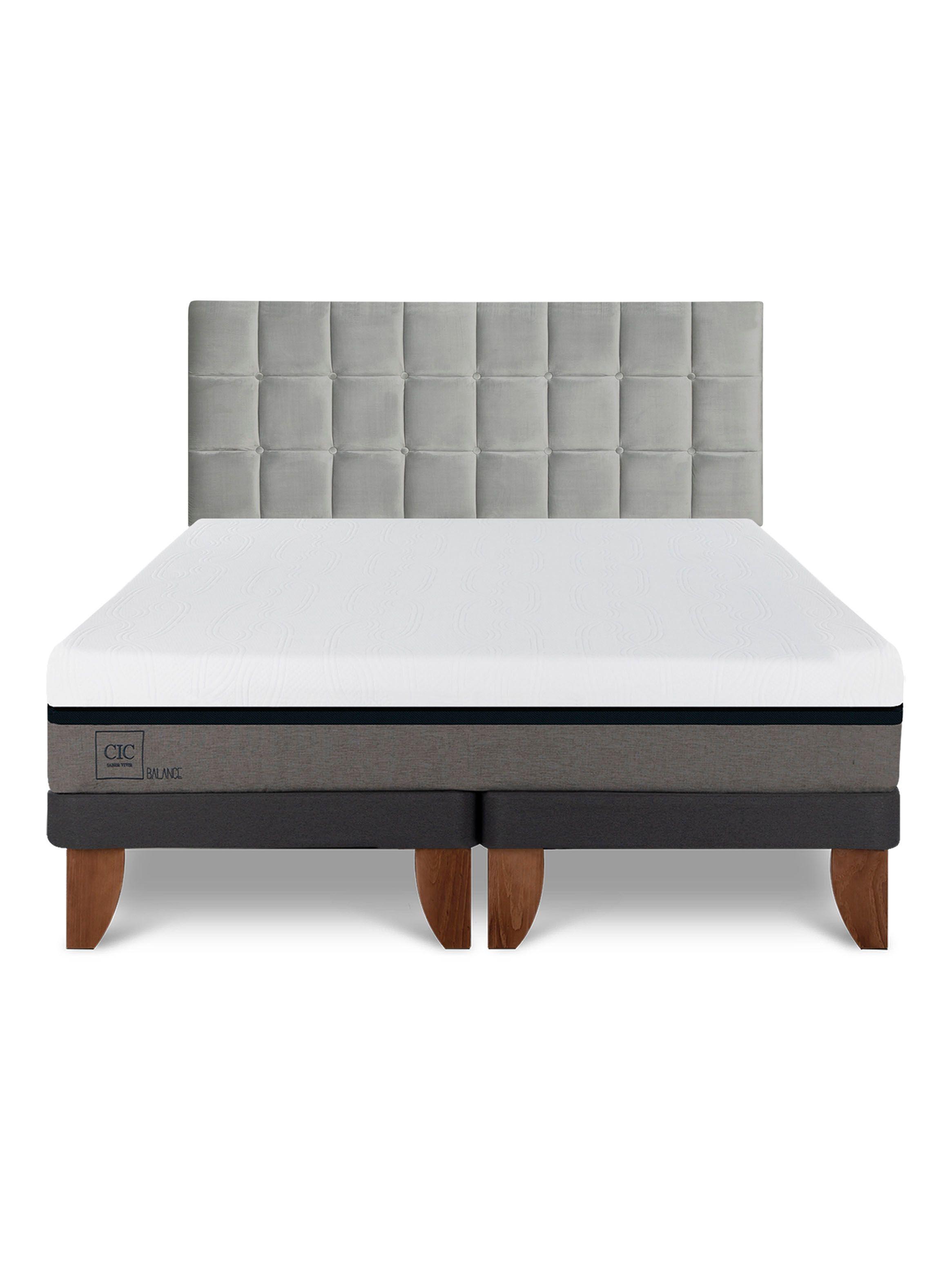 Cama Europea Balance 2 Plazas Base Dividida Respaldo Sile-2