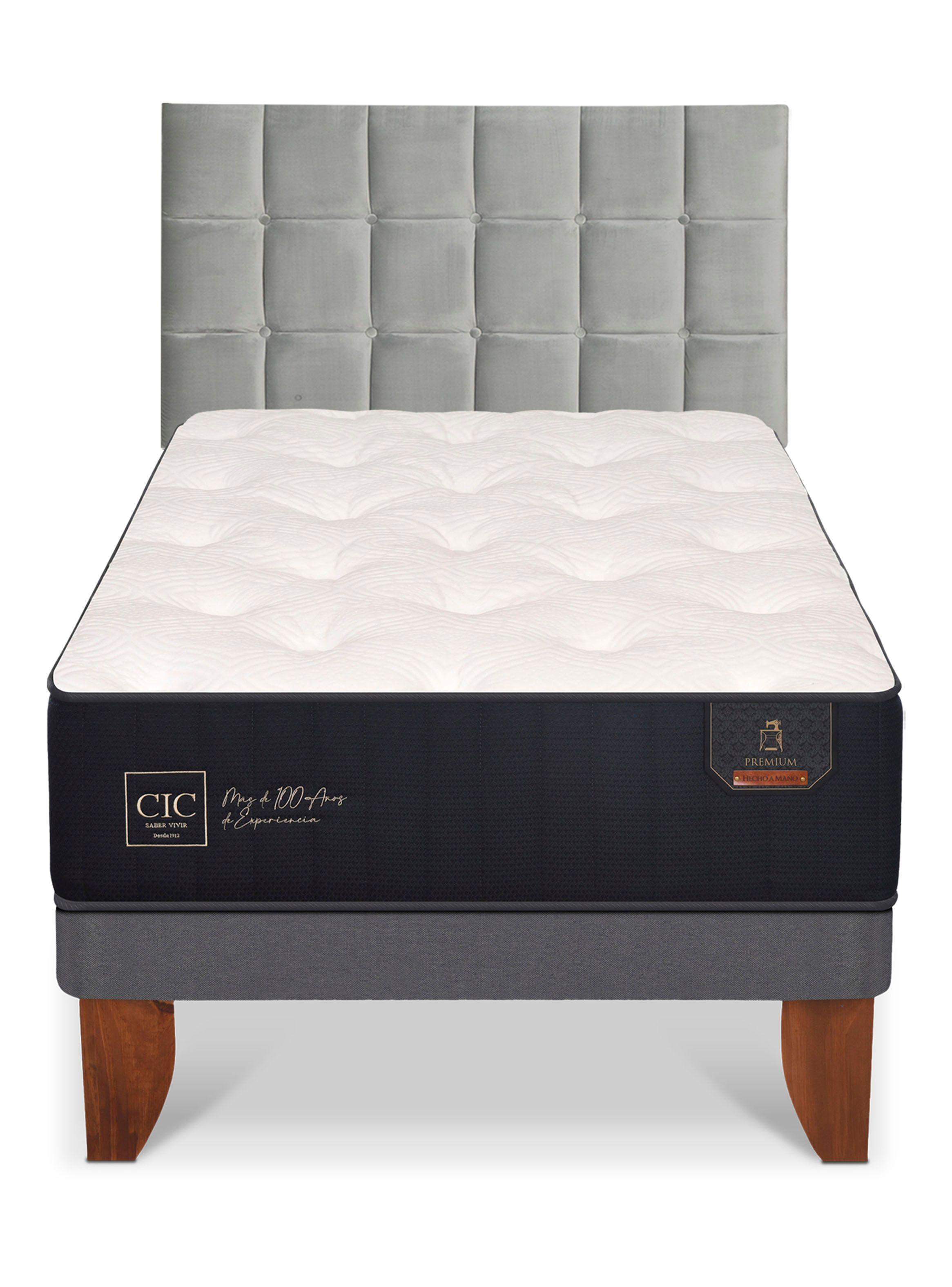 Cama Europea Premium 1.5 Plazas Respaldo Sile-2