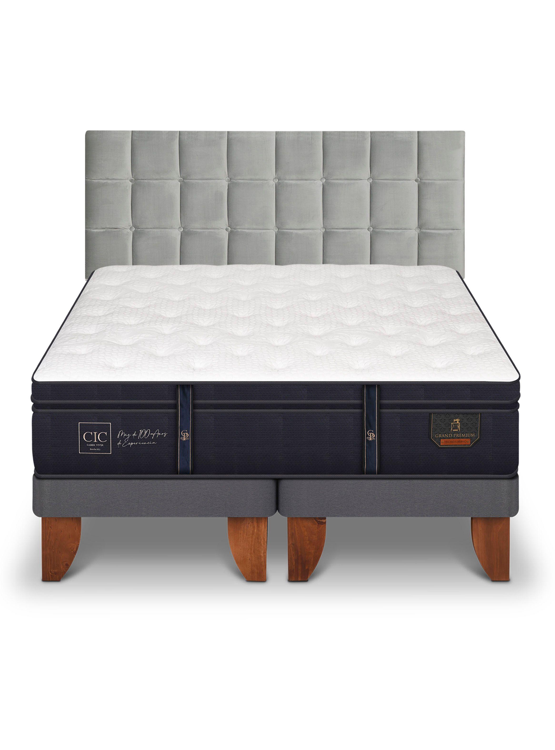 Cama Europea Grand Premium 2 Plazas Base Dividida Respaldo Sile-2