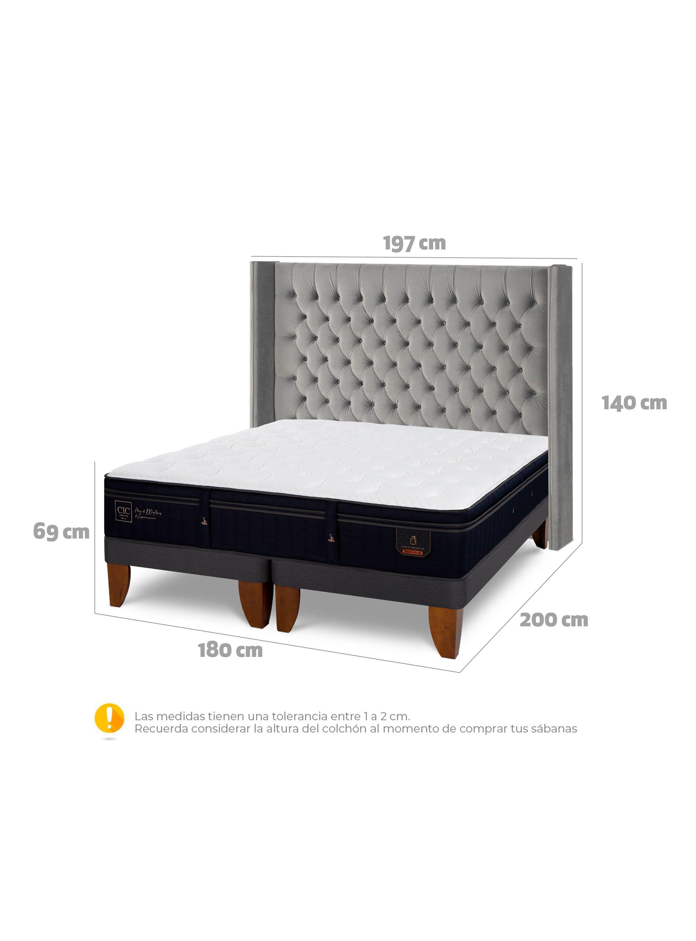 Cama Europea Super Premium King Respaldo Sesia-1