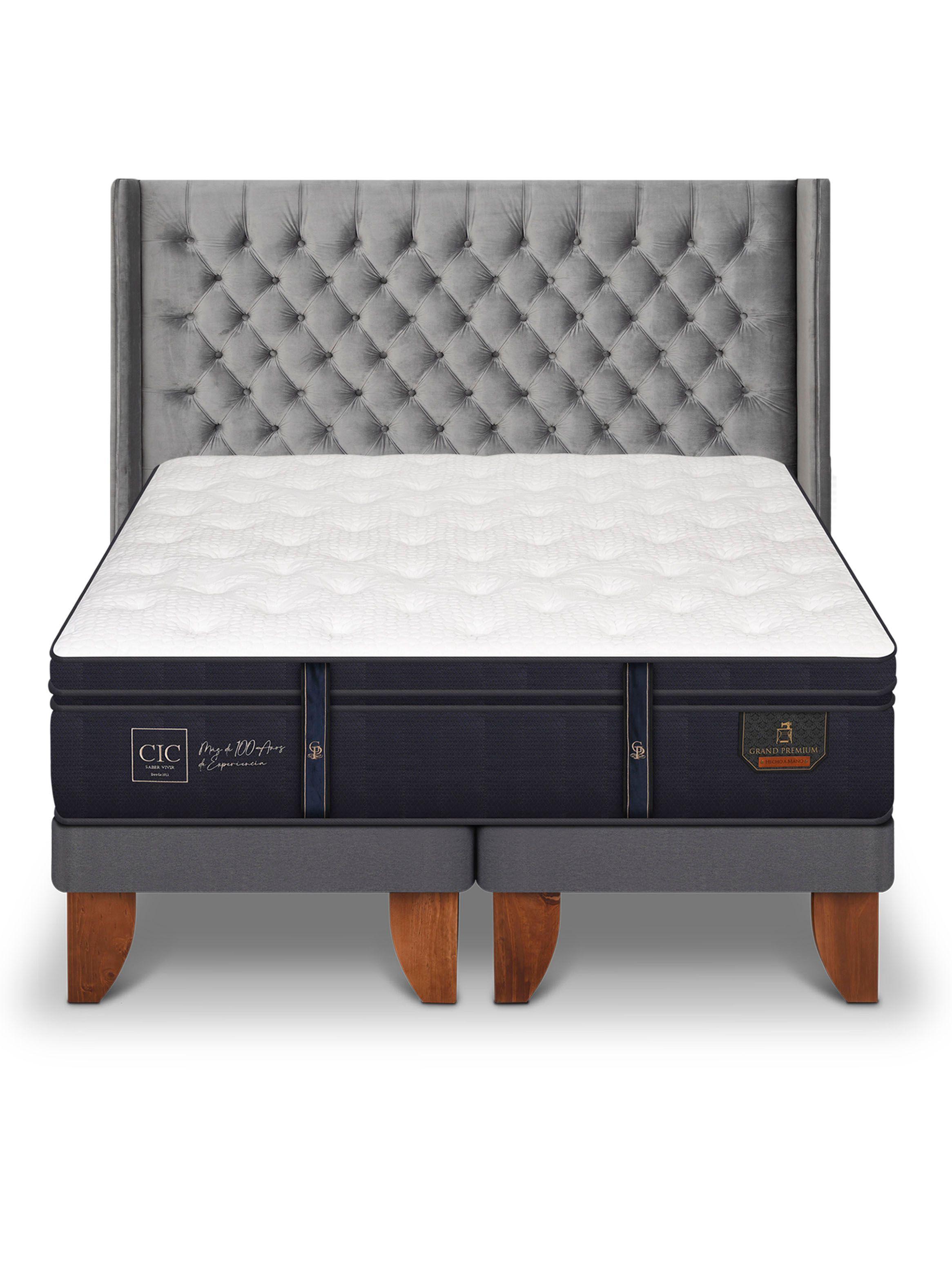 Cama Europea Grand Premium 2 Plazas Base Dividida Respaldo Sesia-2