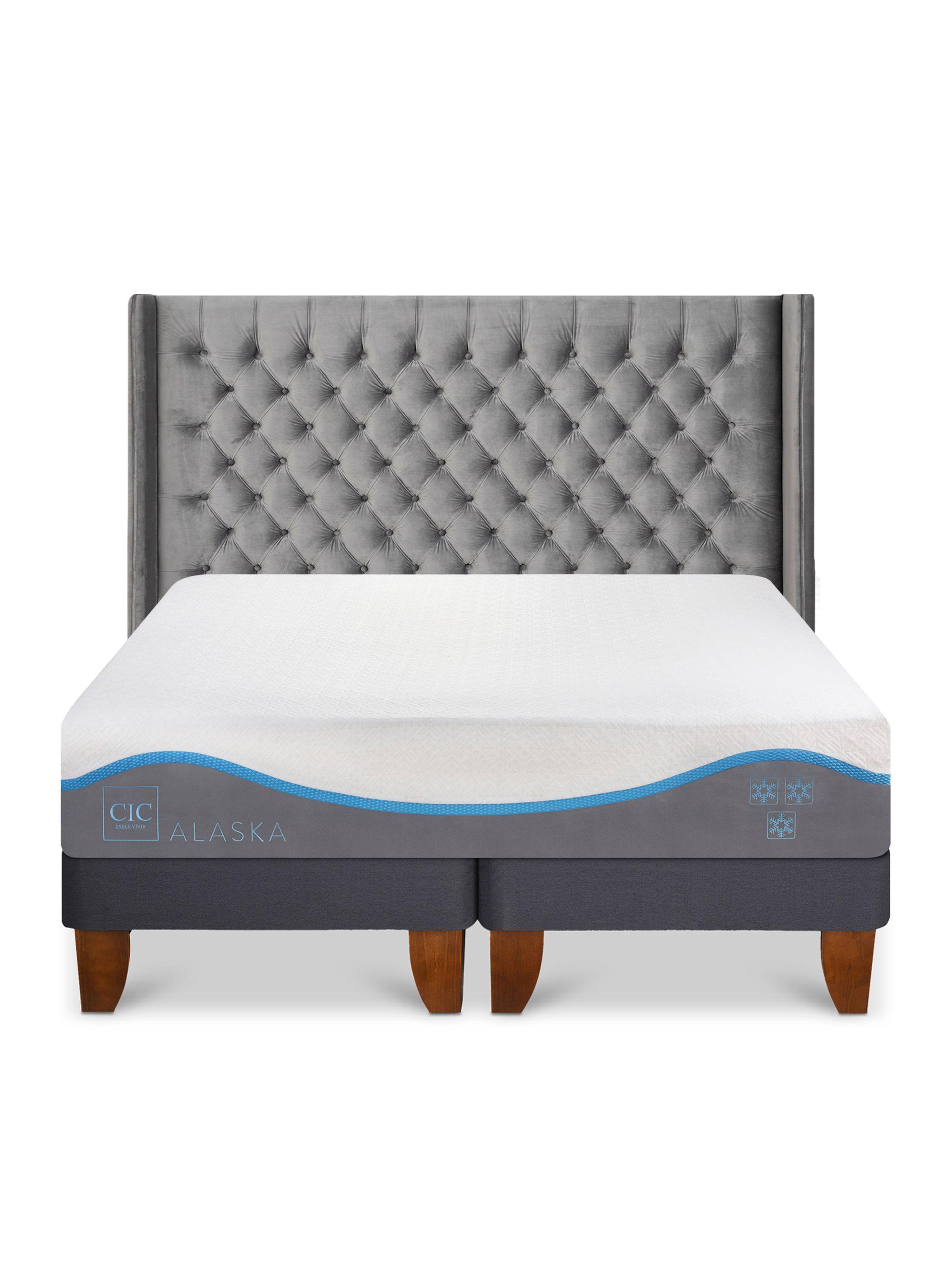 Cama Europea Alaska 2 Plazas Base Dividida Respaldo Sesia-2