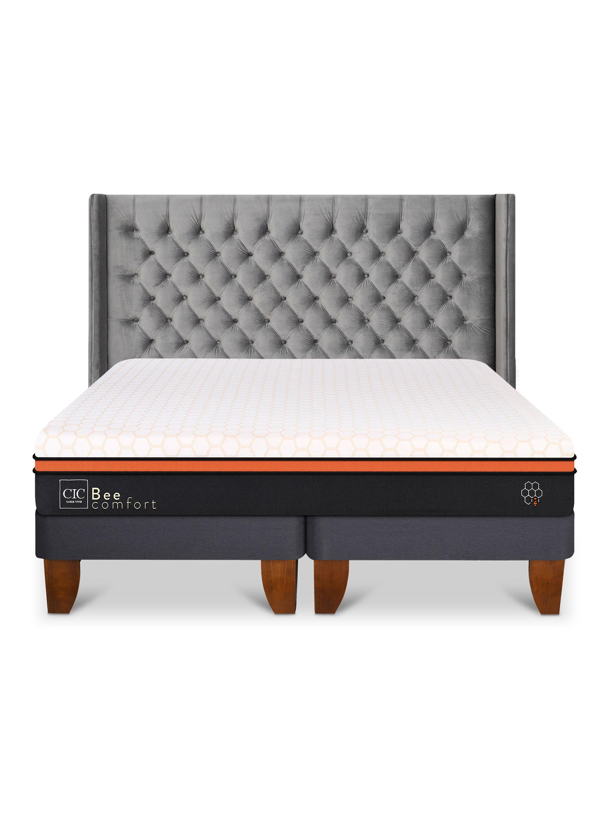 Cama Europea Bee Comfort King Respaldo Sesia-2