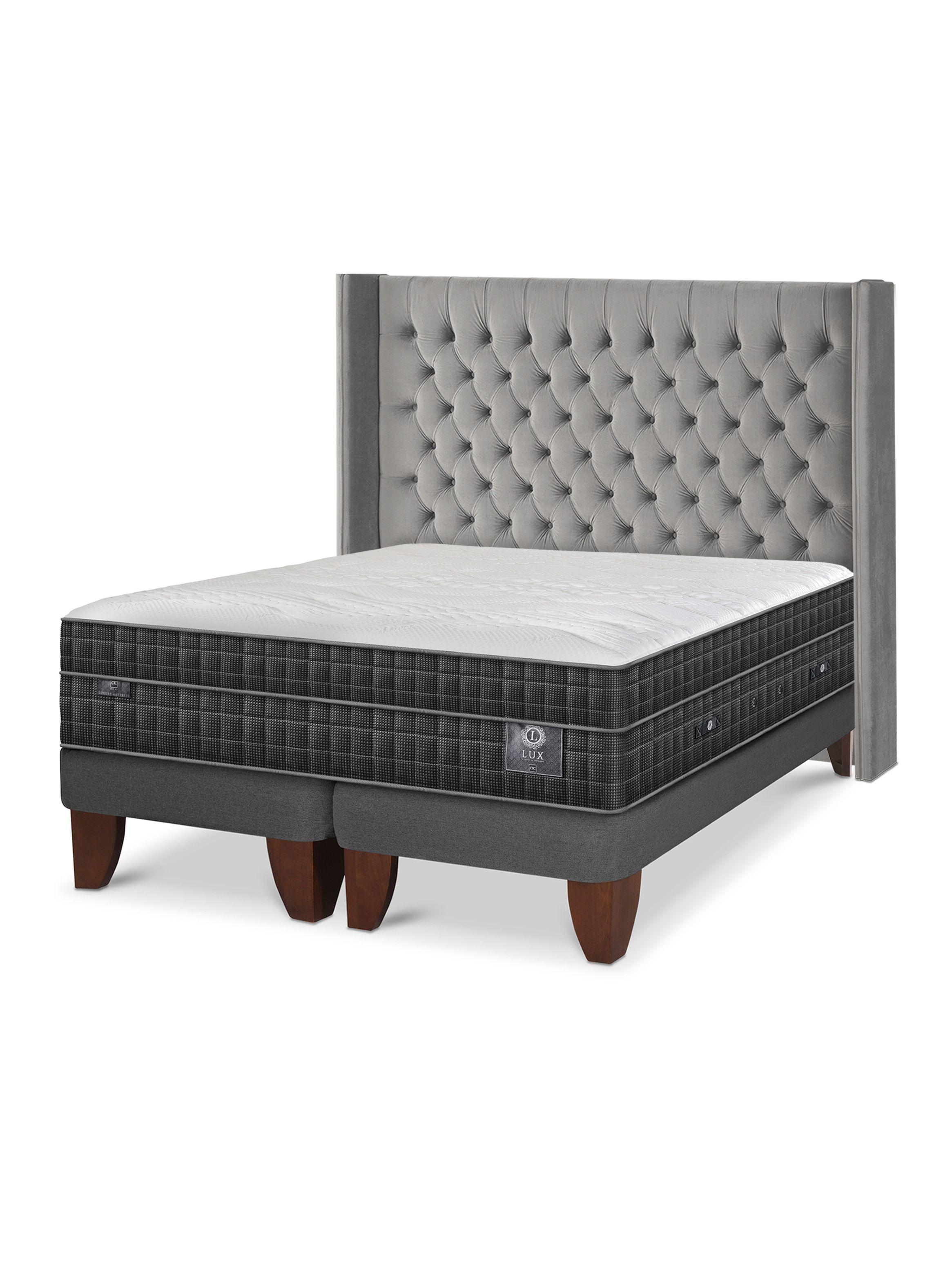 Cama Europea Lux 2 Plazas Base Dividida Respaldo Sesia-0
