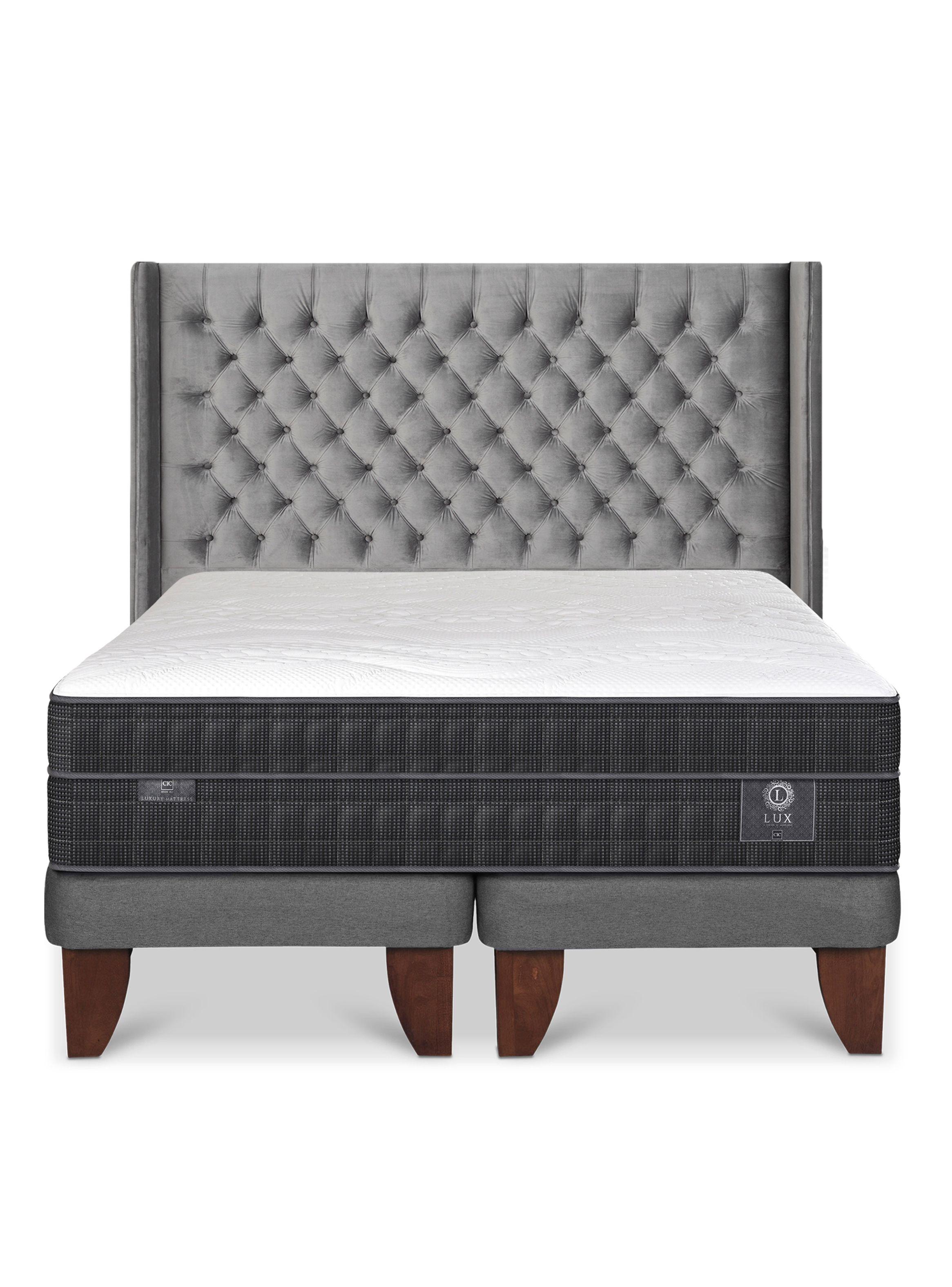 Cama Europea Lux 2 Plazas Base Dividida Respaldo Sesia-2