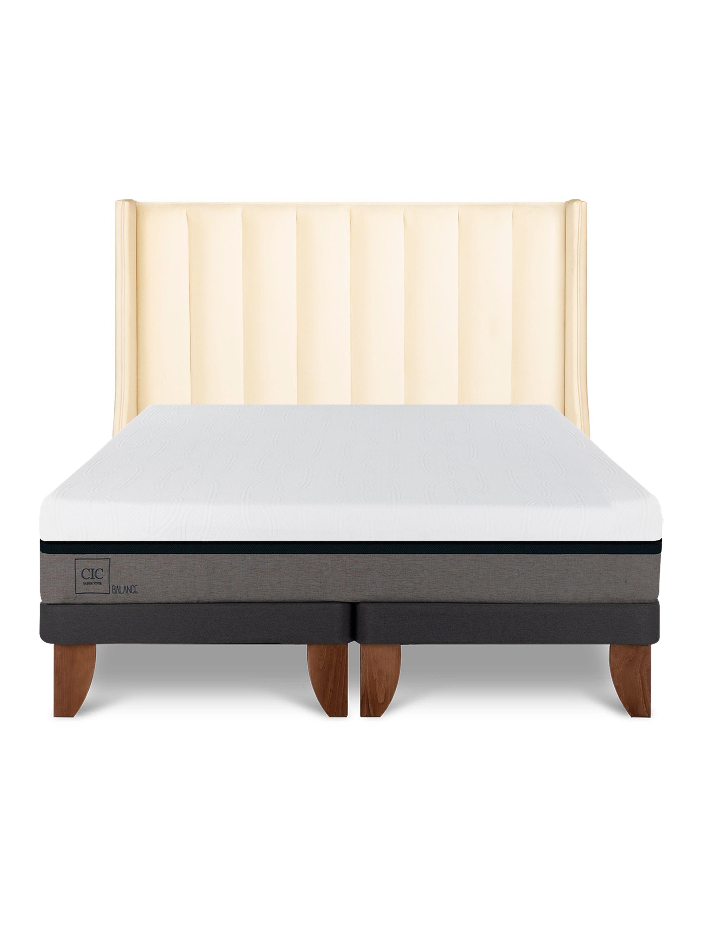 Cama Europea Balance 2 Plazas Base Dividida Respaldo Panaro-2