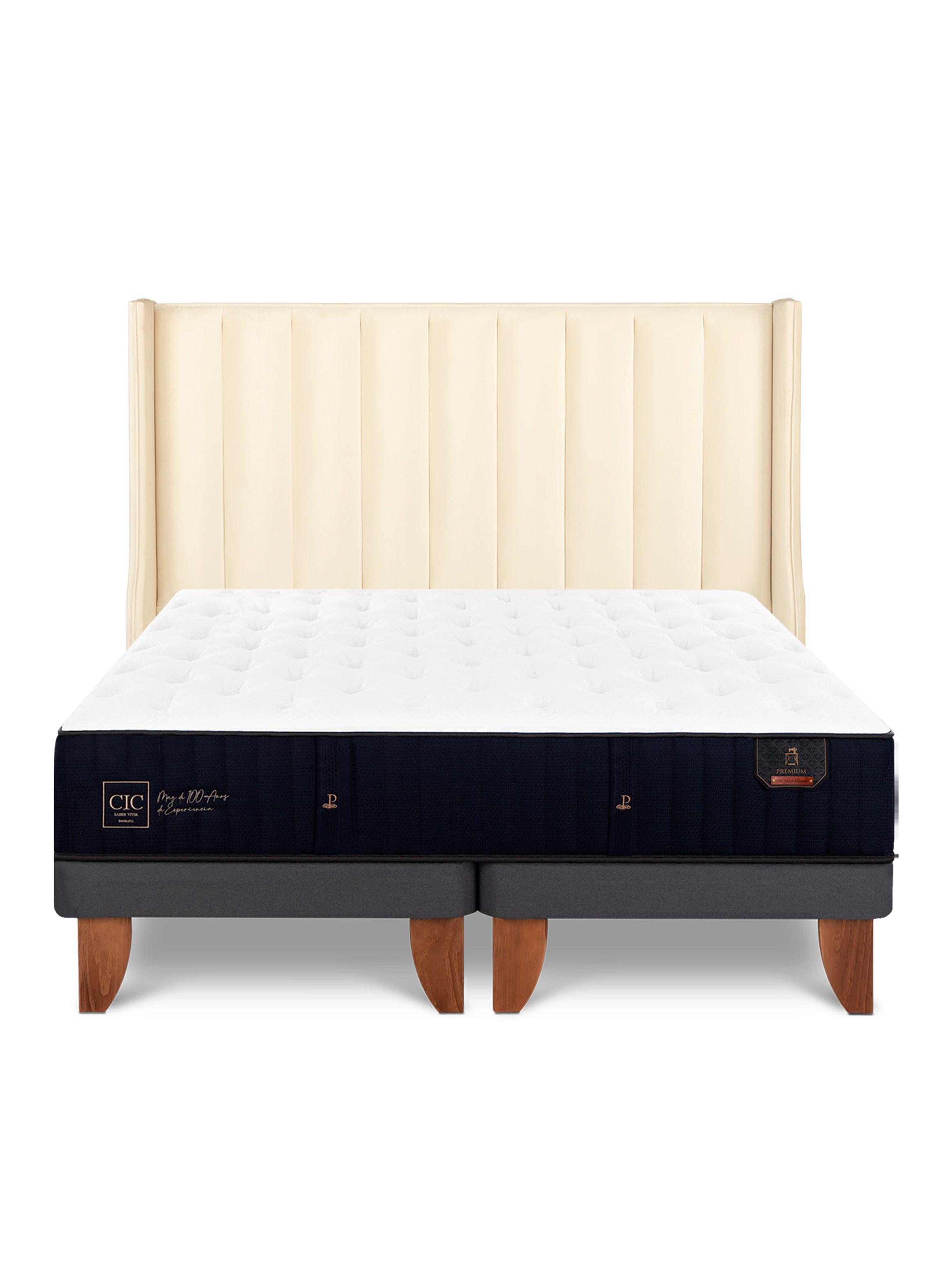 Cama Europea Premium 2 Plazas Base Dividida Respaldo Panaro-2