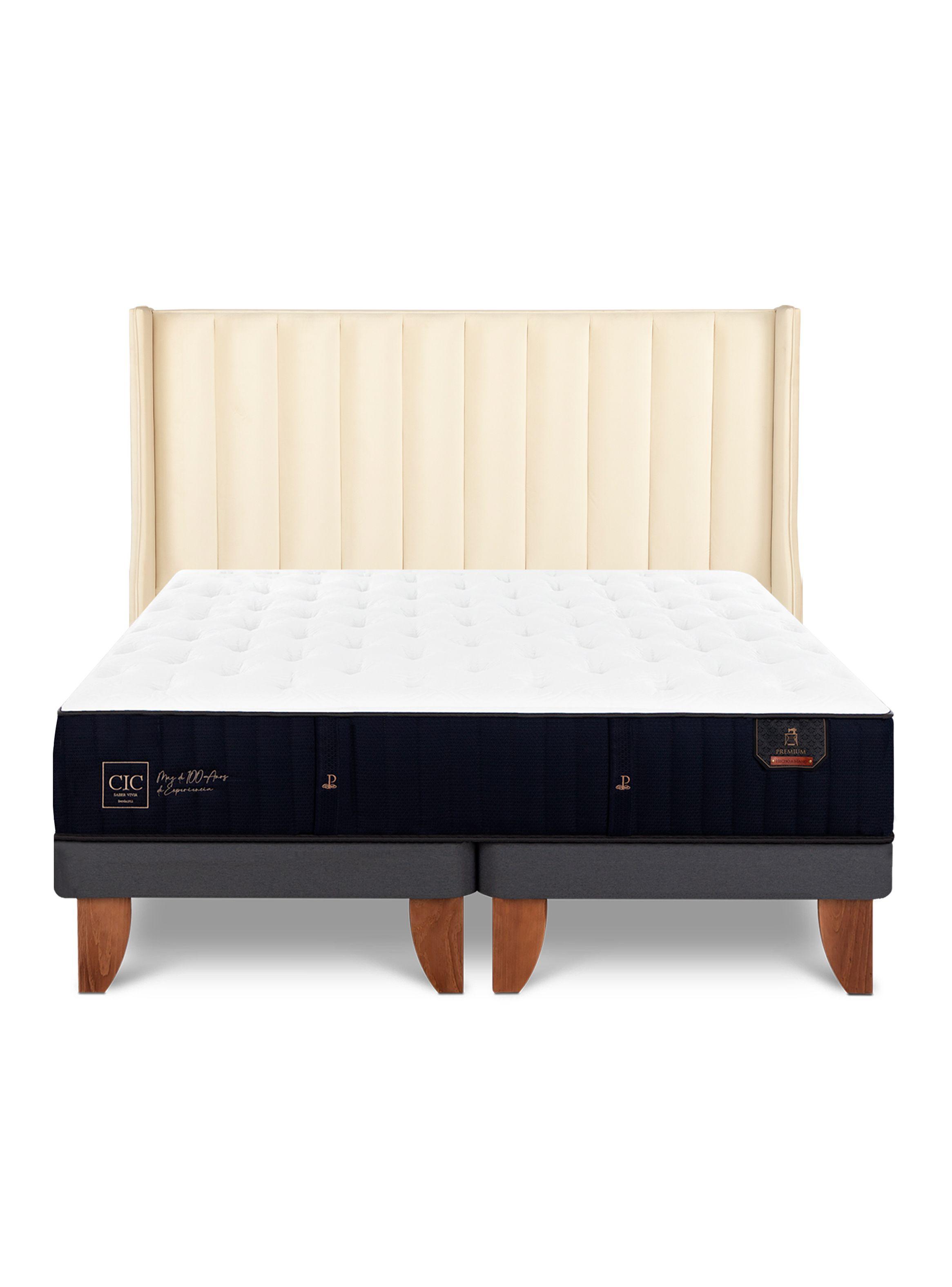 Cama Europea Premium Súper King Respaldo Panaro-2