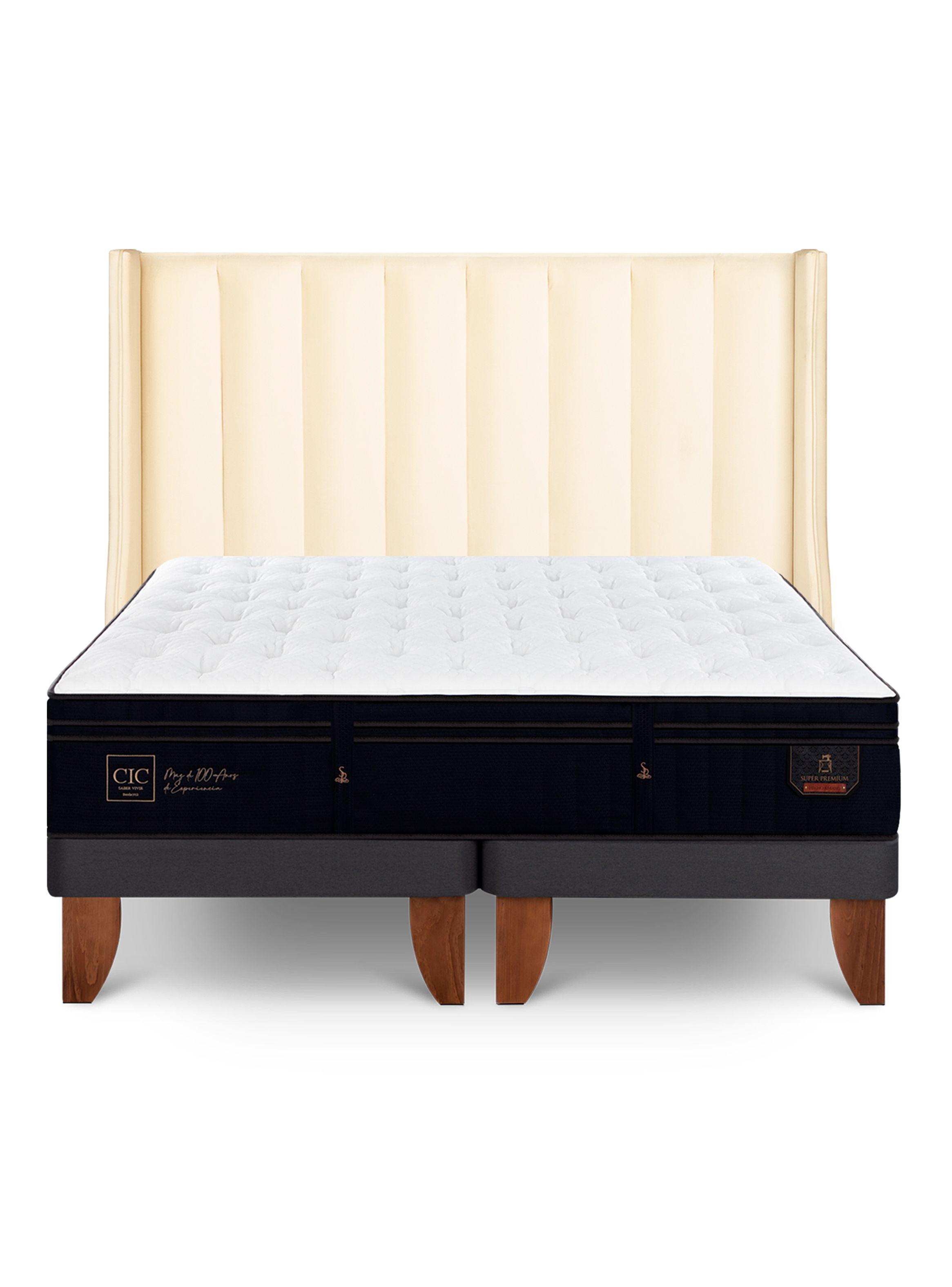 Cama Europea Super Premium 2 Plazas Base Dividida Respaldo Panaro-2
