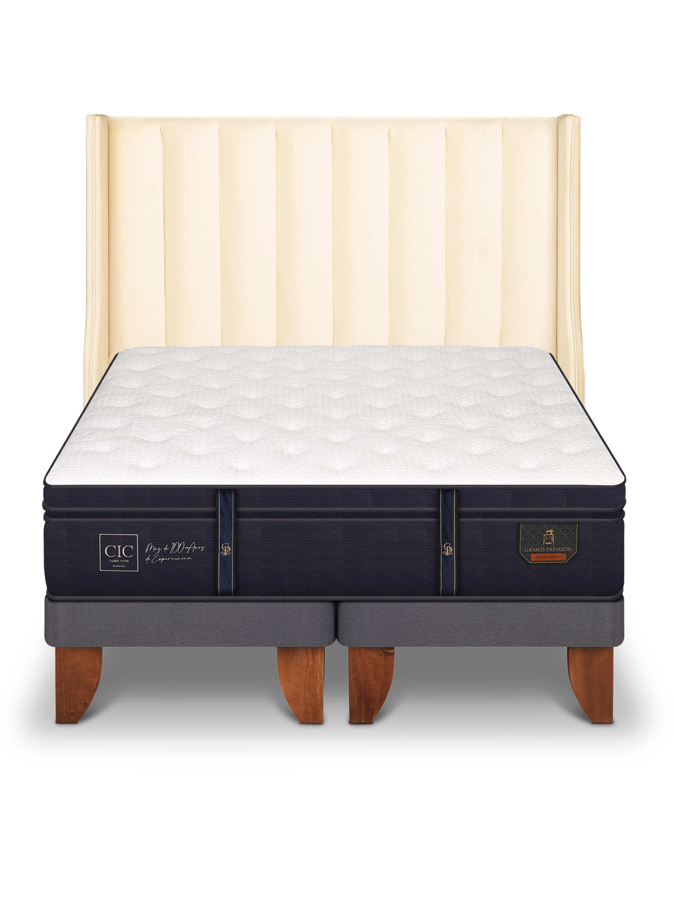 Cama Europea Grand Premium 2 Plazas Base Dividida Respaldo Panaro-2