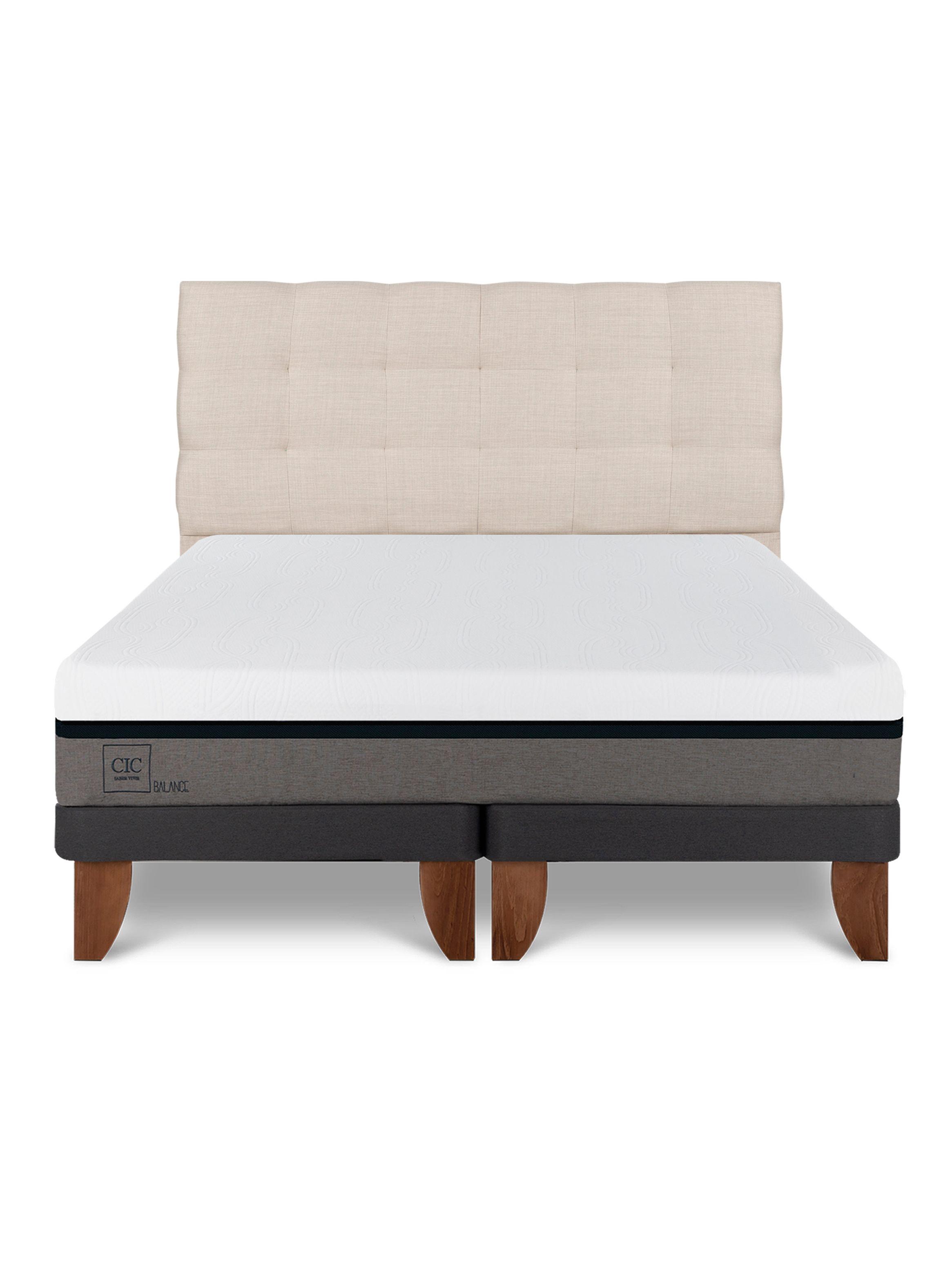 Cama Europea Balance 2 Plazas Base Dividida Respaldo Ebro-2